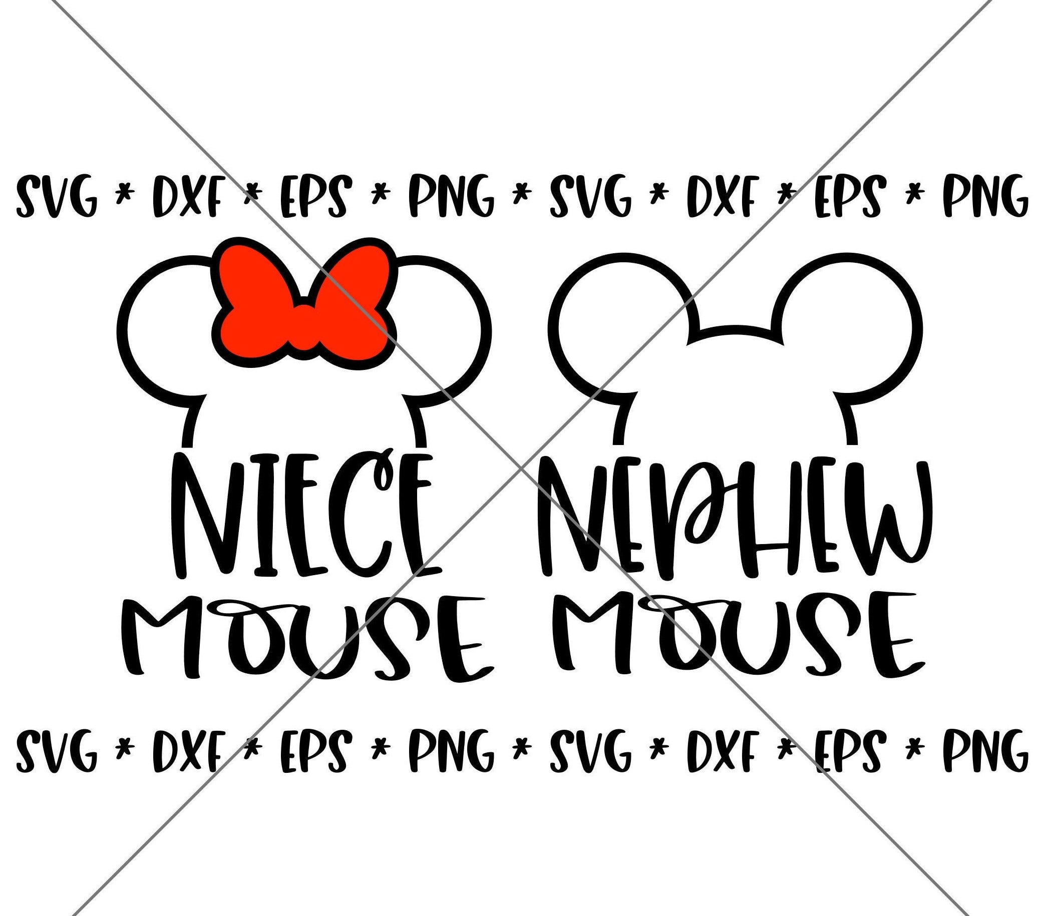 SALE!! Niece Nephew Mouse SVG, Disney svgs, DXF, eps, png Instant Download File, Disney World Family Trip svg Disney Trip Mouse--MT41