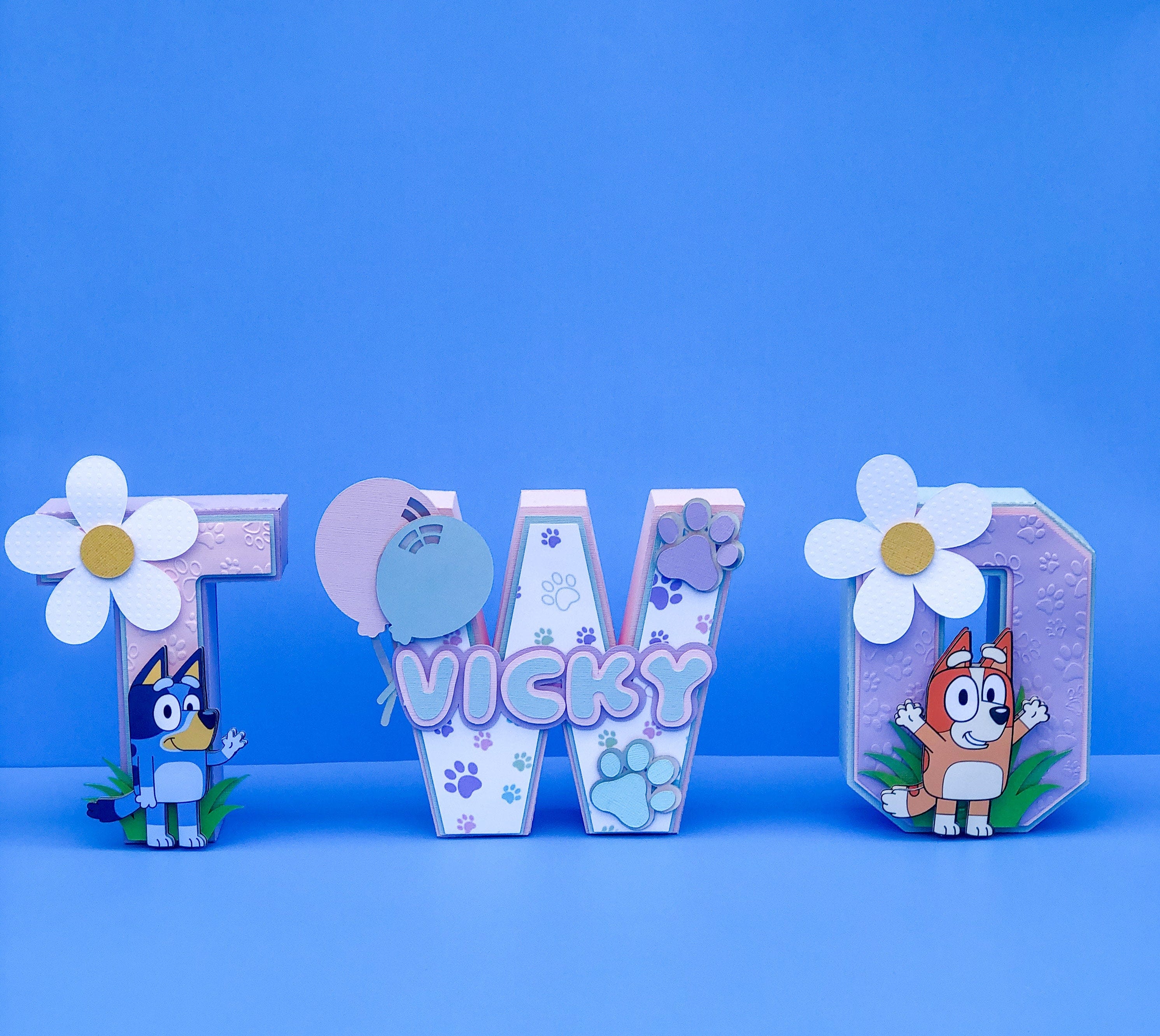 Bluey Birthday / Bluey Theme Party / Bluey 3D Letters / Bluey Birthday Decorations / Bluey Party Decorations / 3D Letters