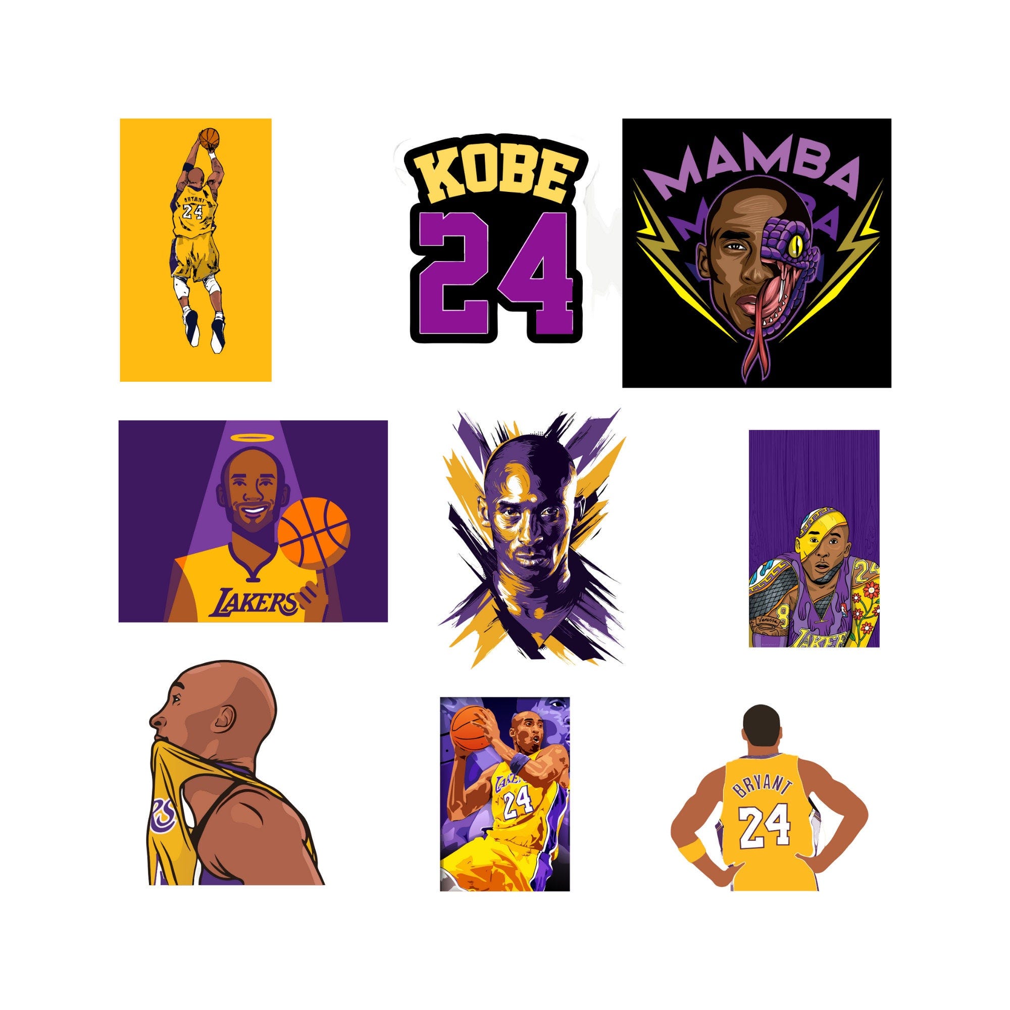 Pack Kobe Bryant SVG - PNG Instant Download cricut iron on heat press