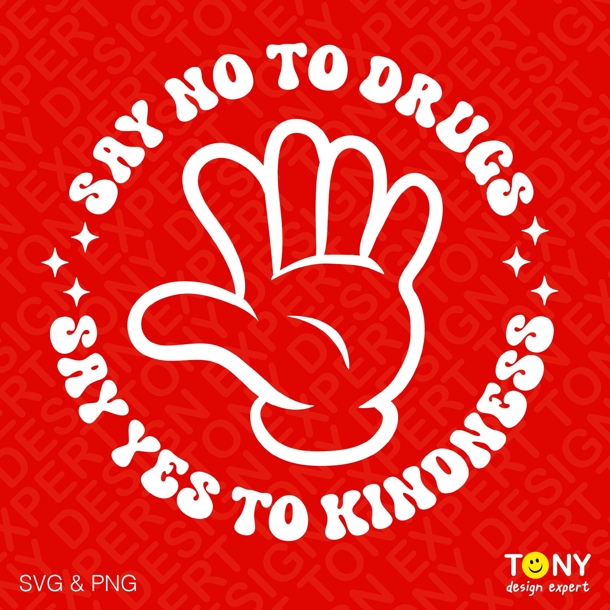Say No to Drugs Svg Png, Say Yes to Kindness Svg, Red Ribbon Week Svg Png, Trendy Funny Groovy Digital Download Sublimation PNG & SVG Cricut