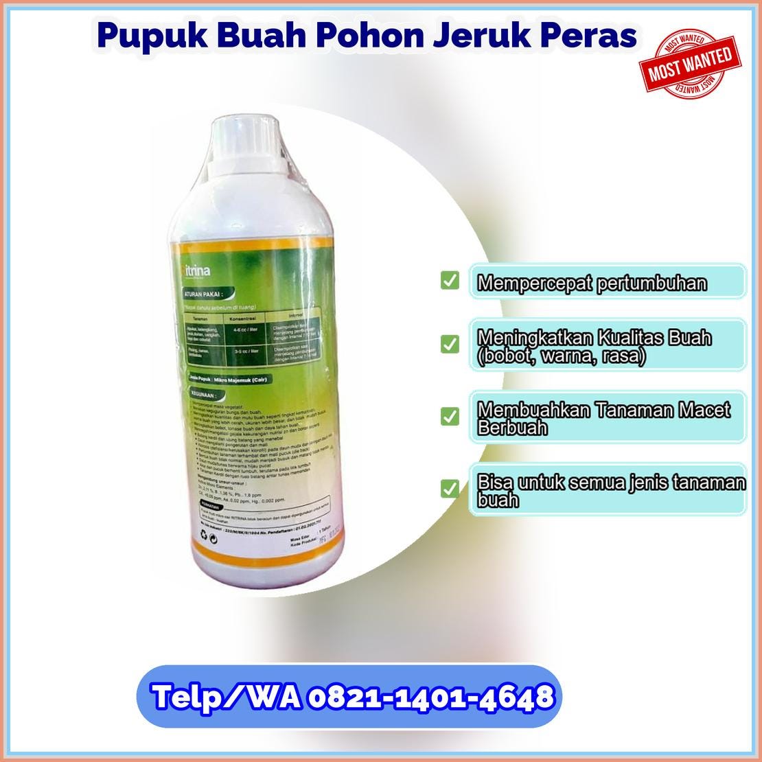 Supplier Pupuk Buah Pohon Jeruk Peras Hasil Melimpah