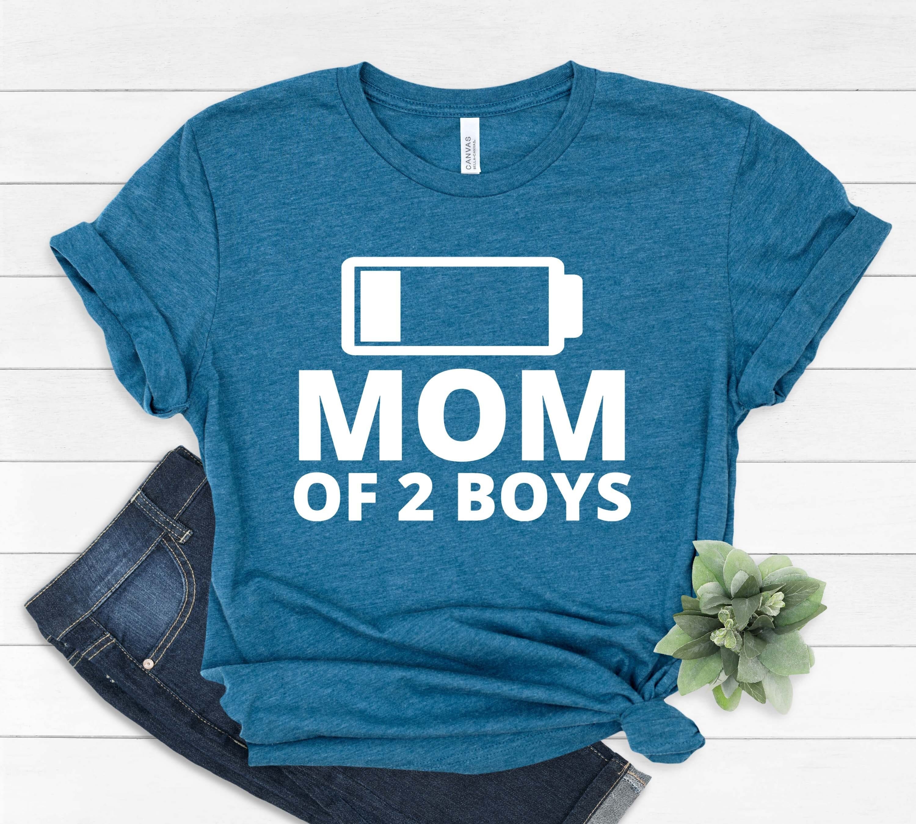 Mom of 2 Boys Shirt Funny Mothers Day Shirt- Mom Of 2 Boys, Women