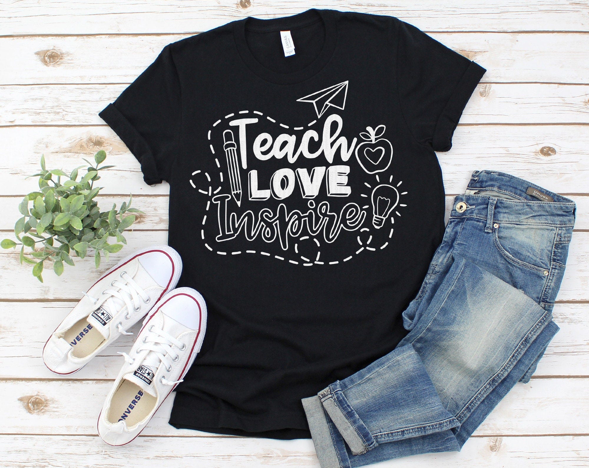 Teach Love Inspire svg, Back to School svg, Teacher svg, Teaching svg, Teacher Shirt svg, dxf, png, Printable, Cut File, Cricut, Silhouette