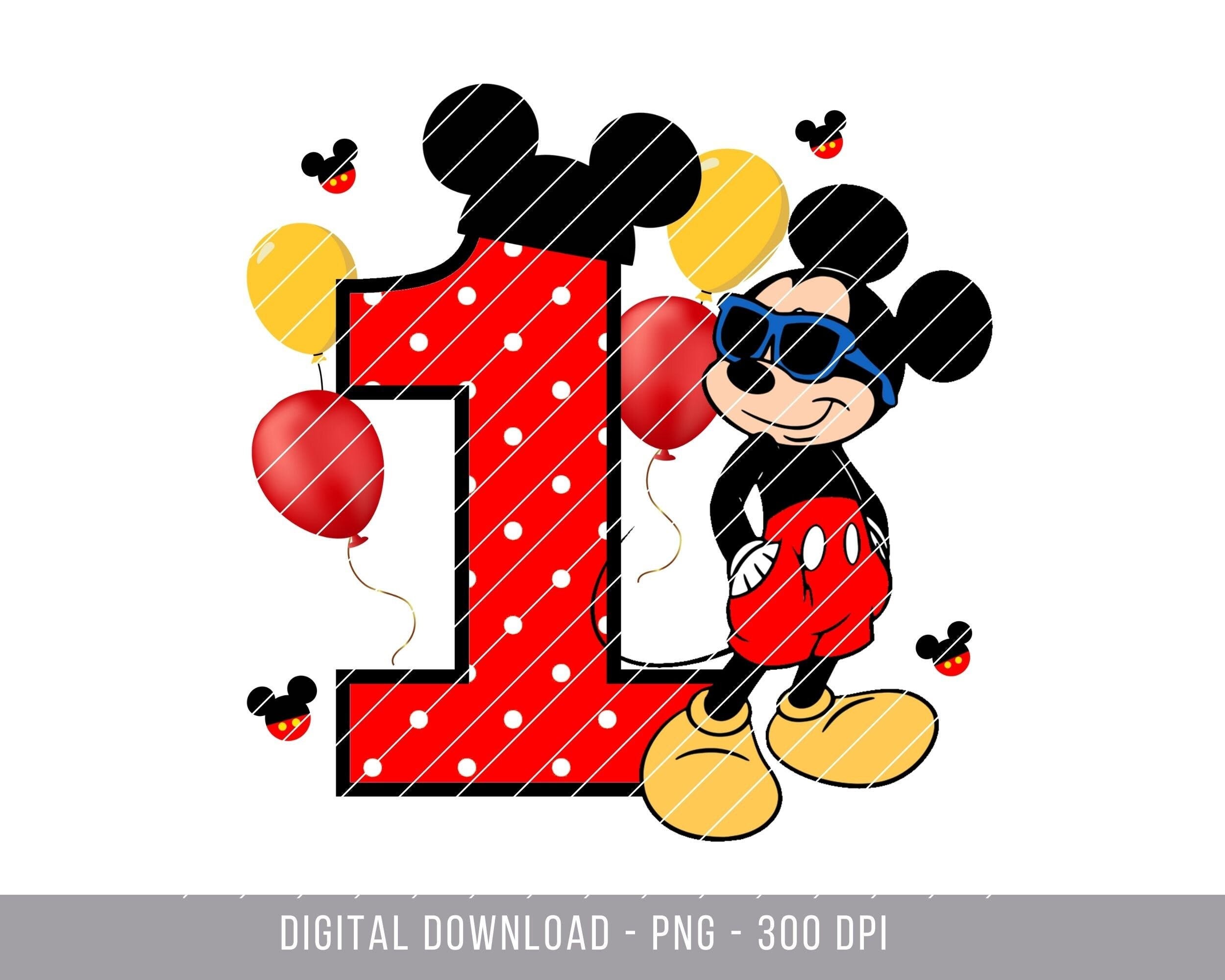 Mickey Mouse Png, 1st Birthday PNG, Mickey Birthday Graphic, Mickey Sublimation Birthday Graphics, Birthday Png, 1st Birthday Png