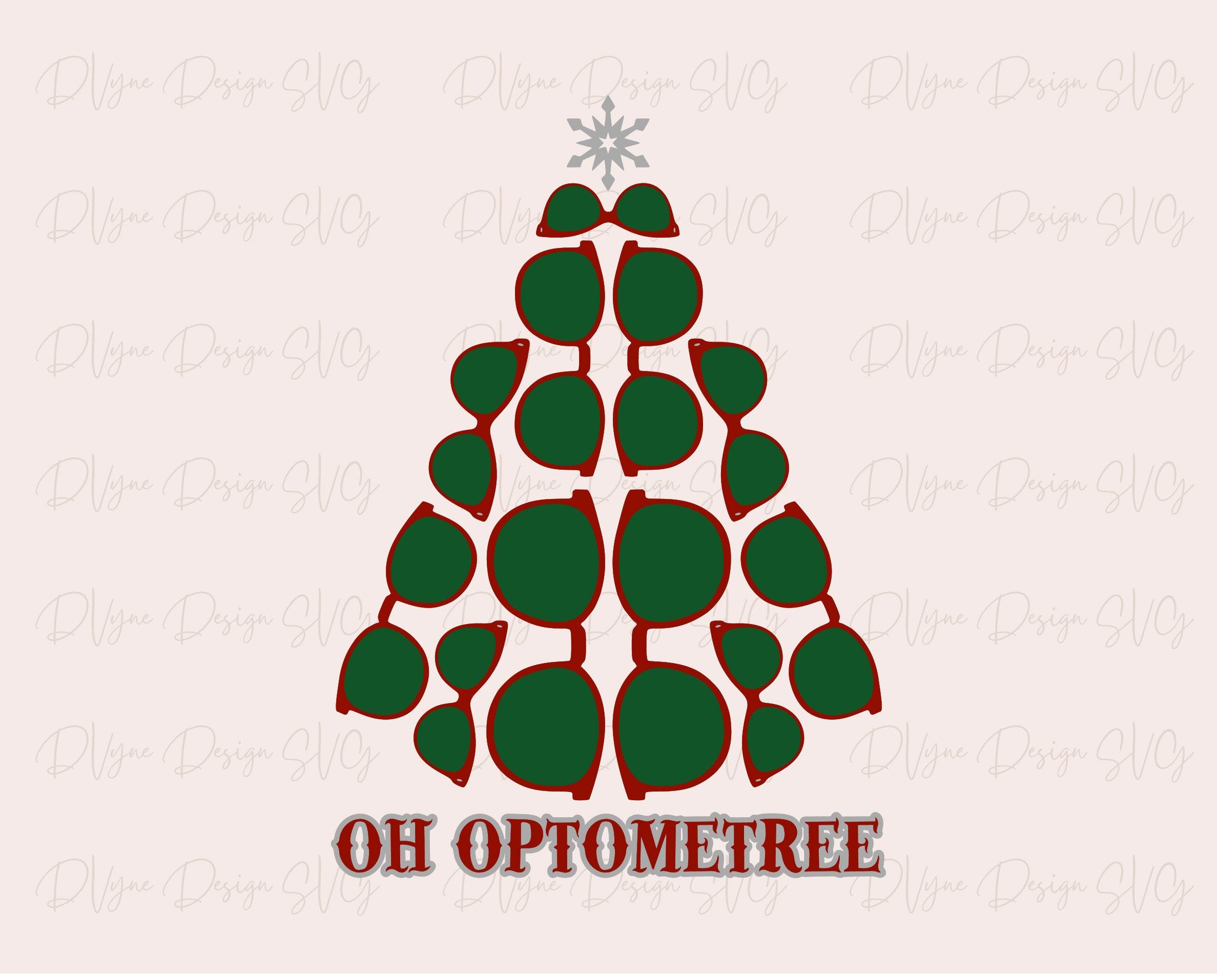 Optometry SVG, Oh Optometree Vinyl Cut File for Silhouette or Cricut, Christmas Optometry PNG for Sublimation, Instant Download