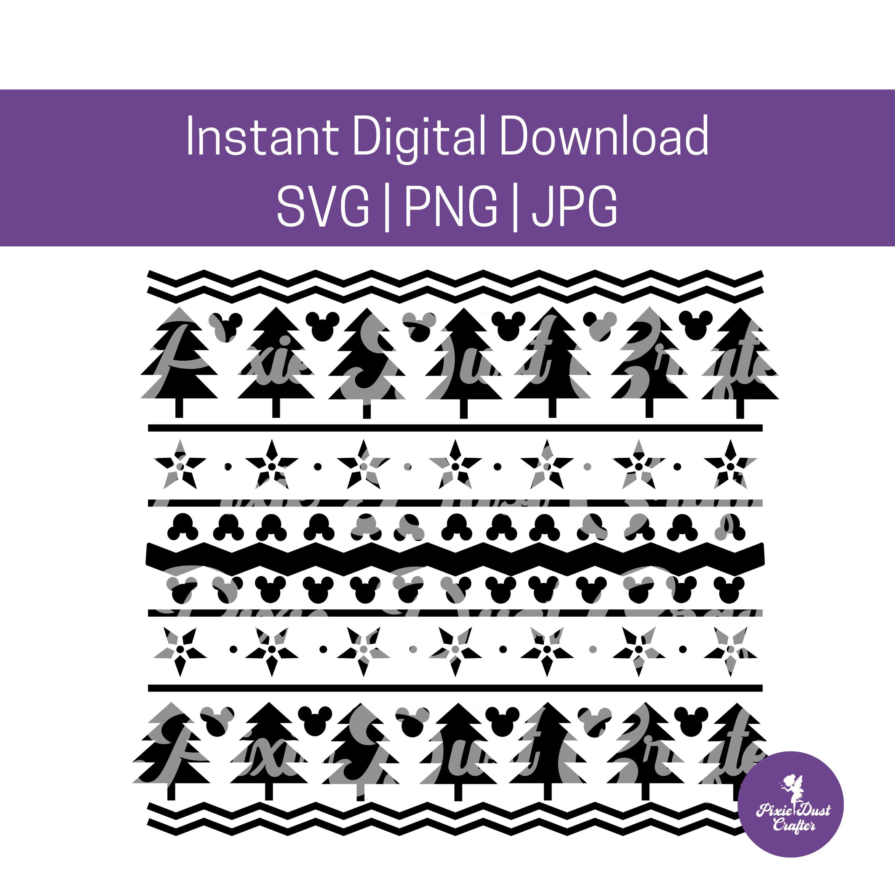 Mouse Christmas Sweater pattern, Ugly Christmas Sweater svg png jpg, Cricut, Silhouette, Sublimation, Waterslide
