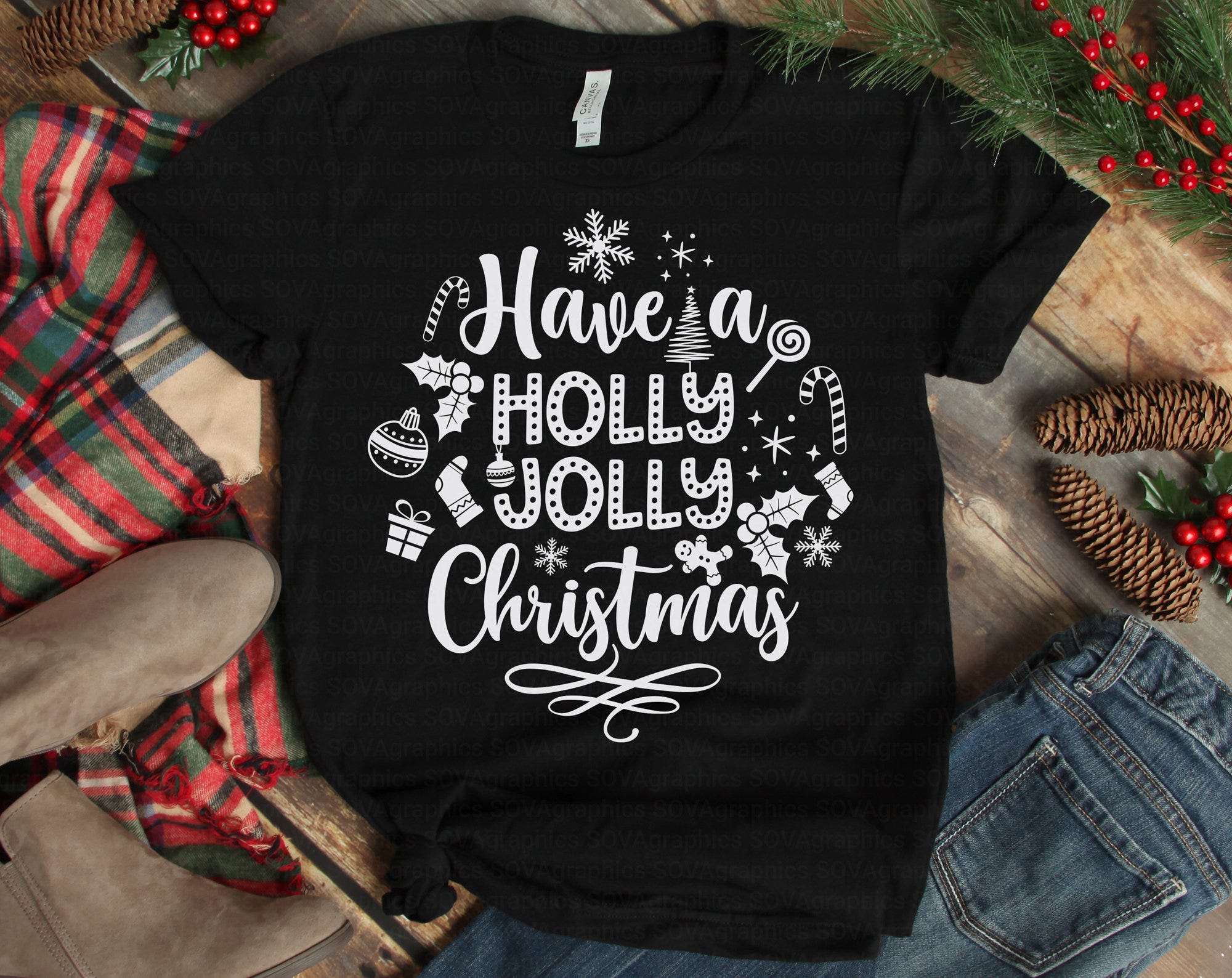 Have A Holly Jolly Christmas svg, Christmas svg, Holly Jolly svg, Merry Christmas svg, dxf, png, eps, Cut File, Clipart, Digital Download
