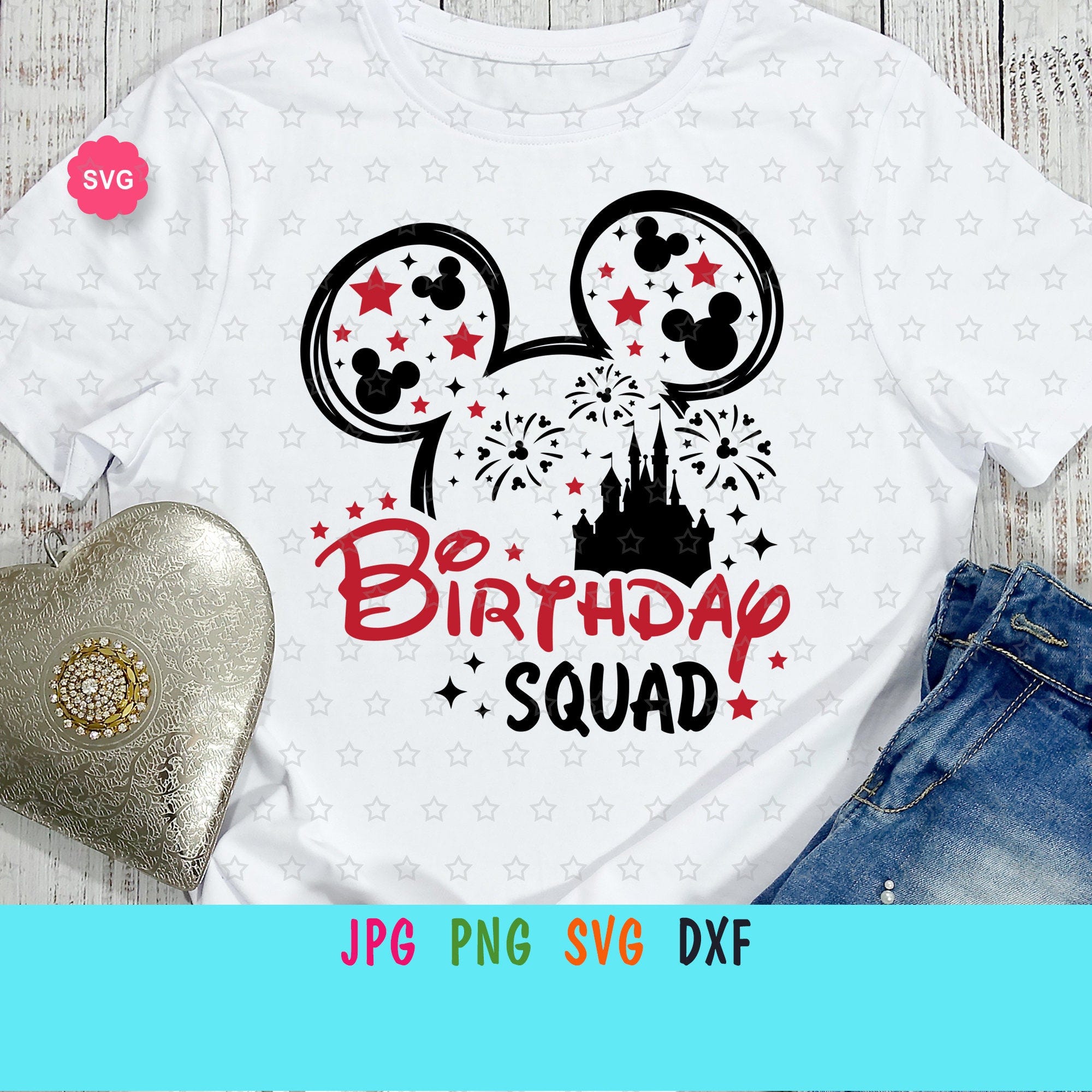 Mouse Birthday Squad Svg for cricut, Birthday boy Svg, Mouse ears Svg, Boys trip Svg, Birthday vacation Svg