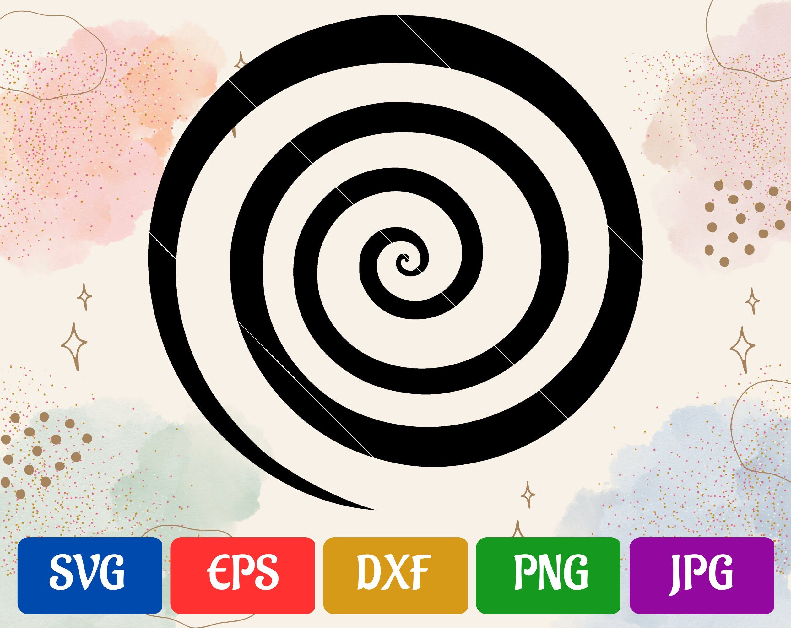 Spiral | High-Quality Vector | svg - eps - dxf - png - jpg | Cricut Explore | Silhouette Cameo