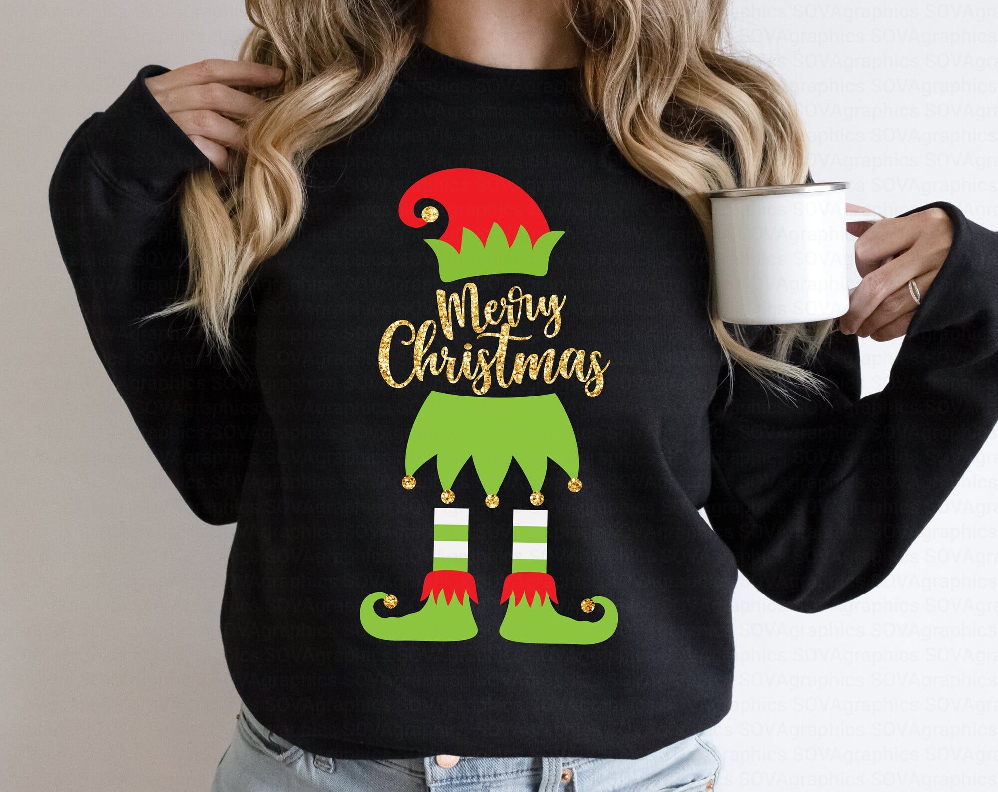 Elf svg, Elf Girl svg, Christmas svg, Merry Christmas svg, Elf Legs svg, Elf Hat svg, Christmas Shirt, Cut file, Clipart, Cricut, Silhouette