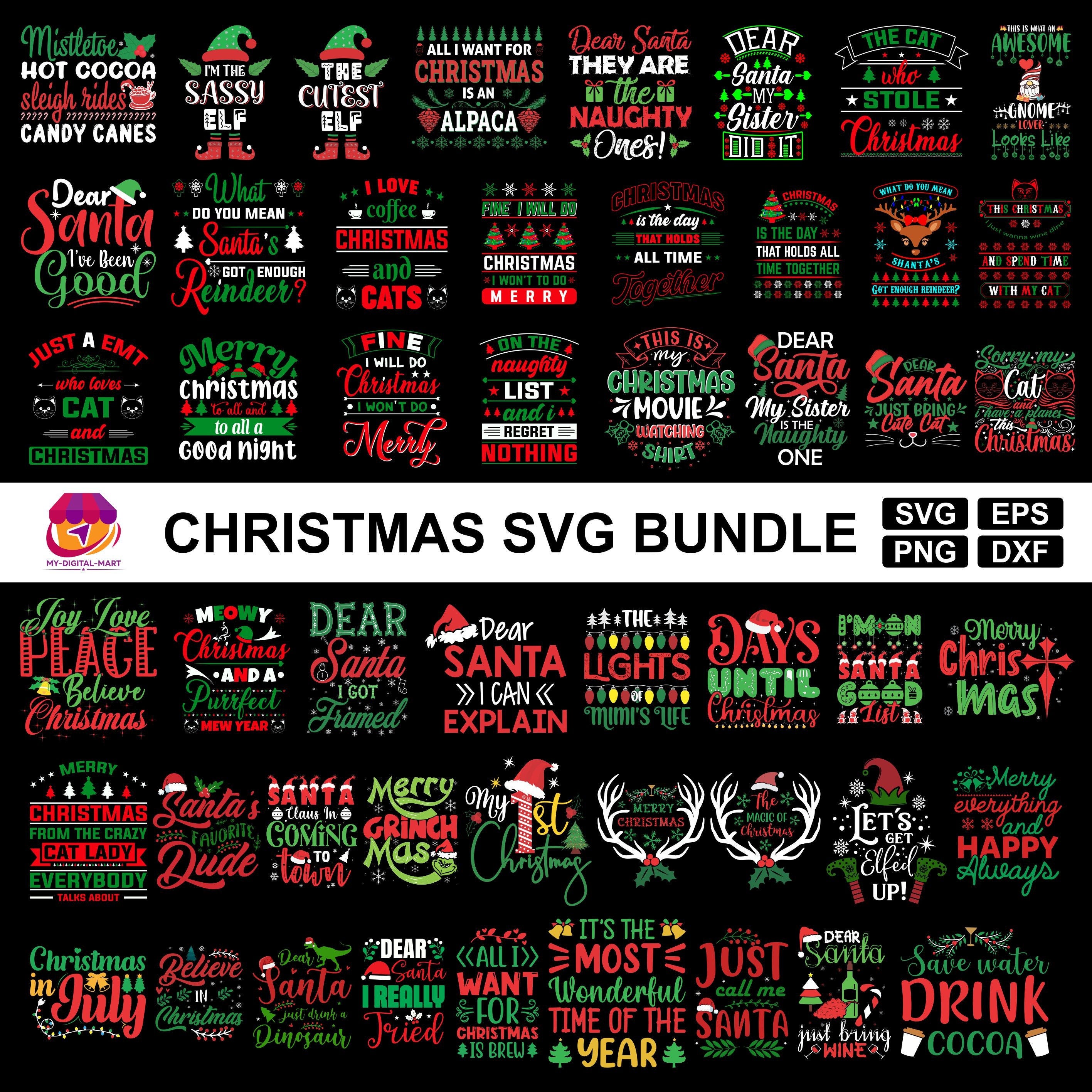 Christmas Svg Bundle, Funny Christmas png, Most Likely To Svg, Family Christmas Svg, Dxf Eps Png, Silhouette, Cricut, Digital Download