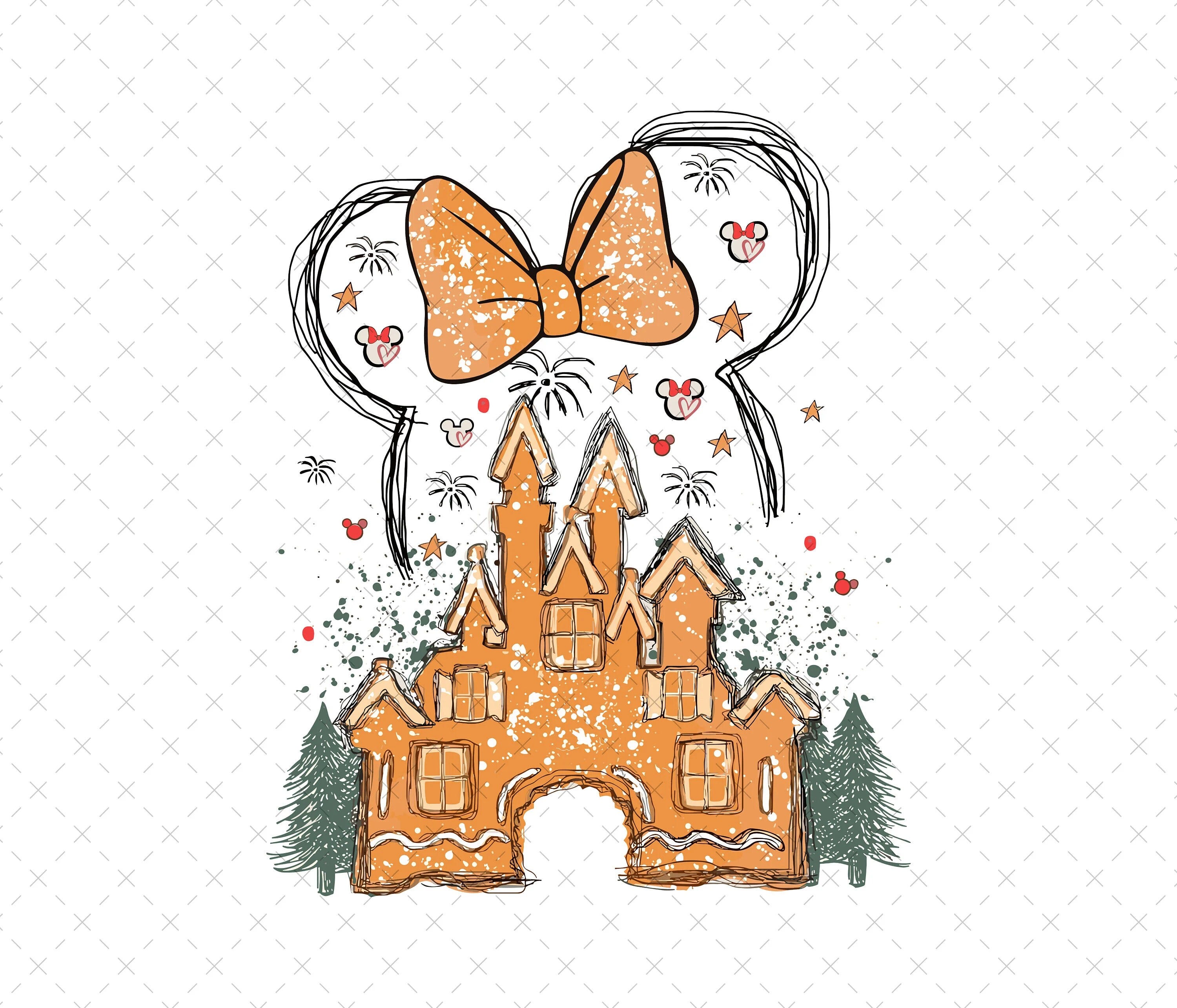 Minnie Gingerbread Castle Christmas, Christmas Sublimation Png, Christmas Svg, Gingerbread Svg, Gingerbread Christmas, Gingerbread Png