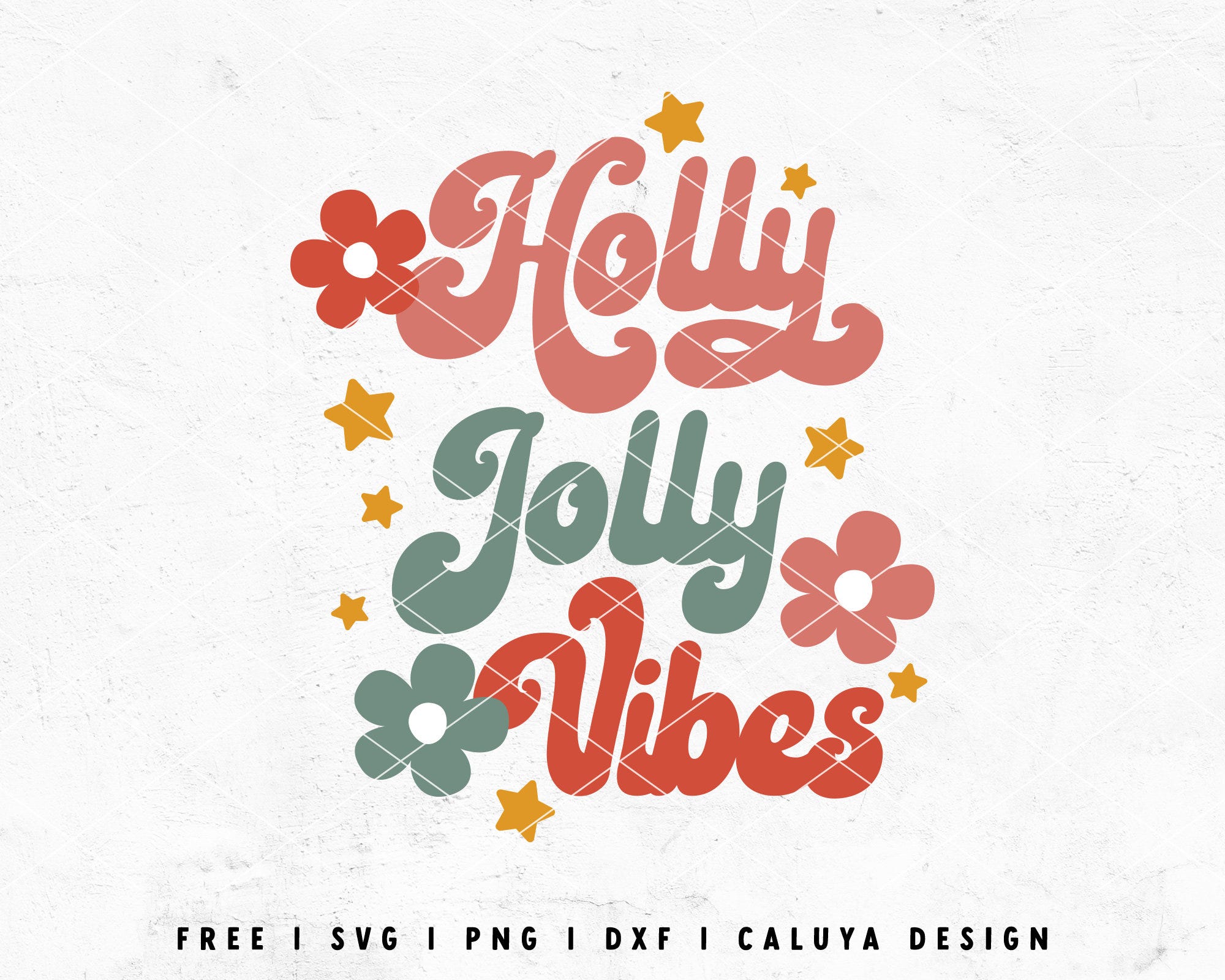 Holly Jolly Vibes SVG | Retro Christmas SVG | Aesthetic Christmas SVG | Cute Christmas svg | Libbey Can Wrap svg Cricut, Cameo Silhouette