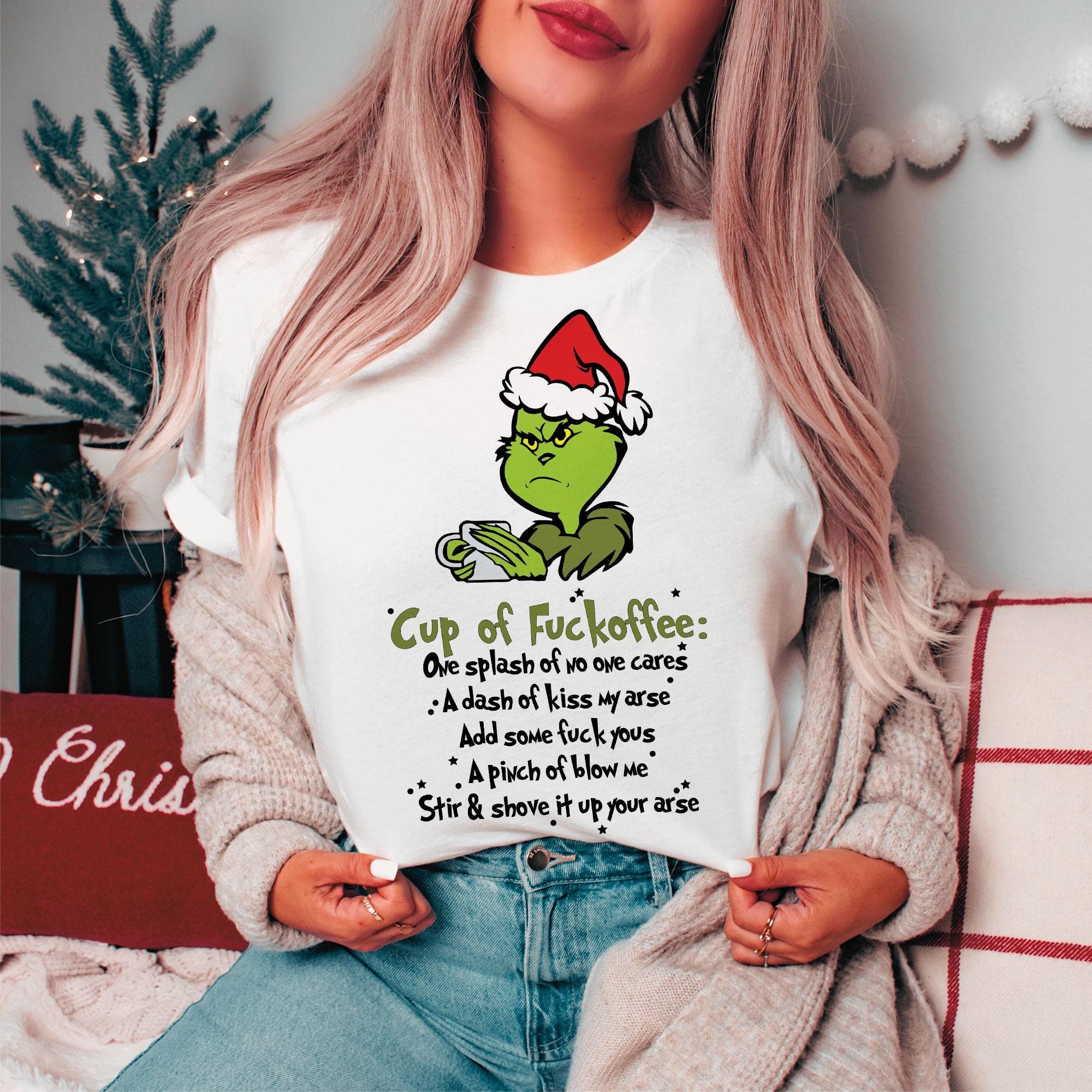 Cup of fuckoffee SVG, PNG, Cricut, Grinc face Svg, funny Christmas SVG, Mug design, Christmas Coffee Svg, Xmas Svg