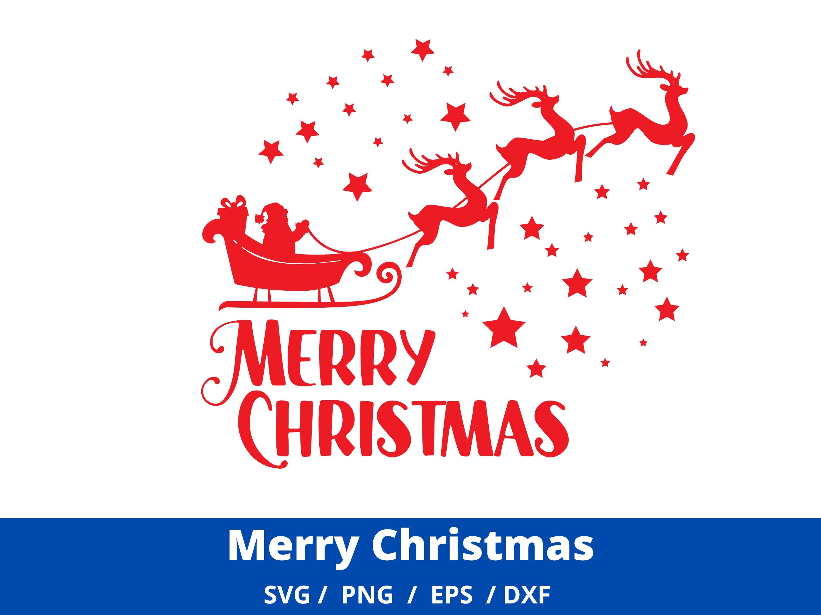 Merry Christmas SVG cut file, christmas svg, Merry Christmas png, Cut File for Cricut, Silhouette Merry cut file svg