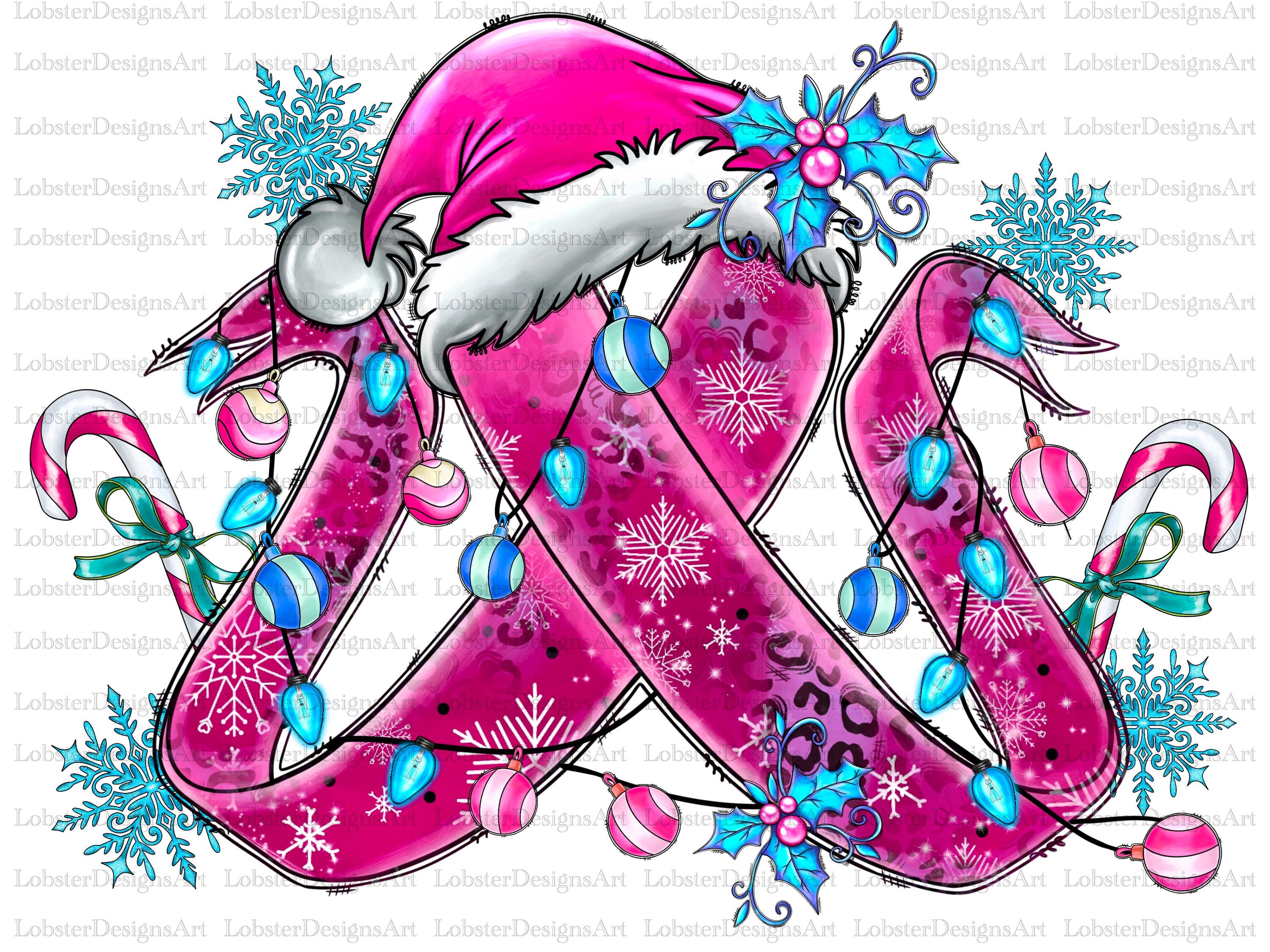 Pink Christmas Breast Cancer png sublimation design download, Merry Christmas png, Cancer ribbon png, Breast Cancer png, designs download