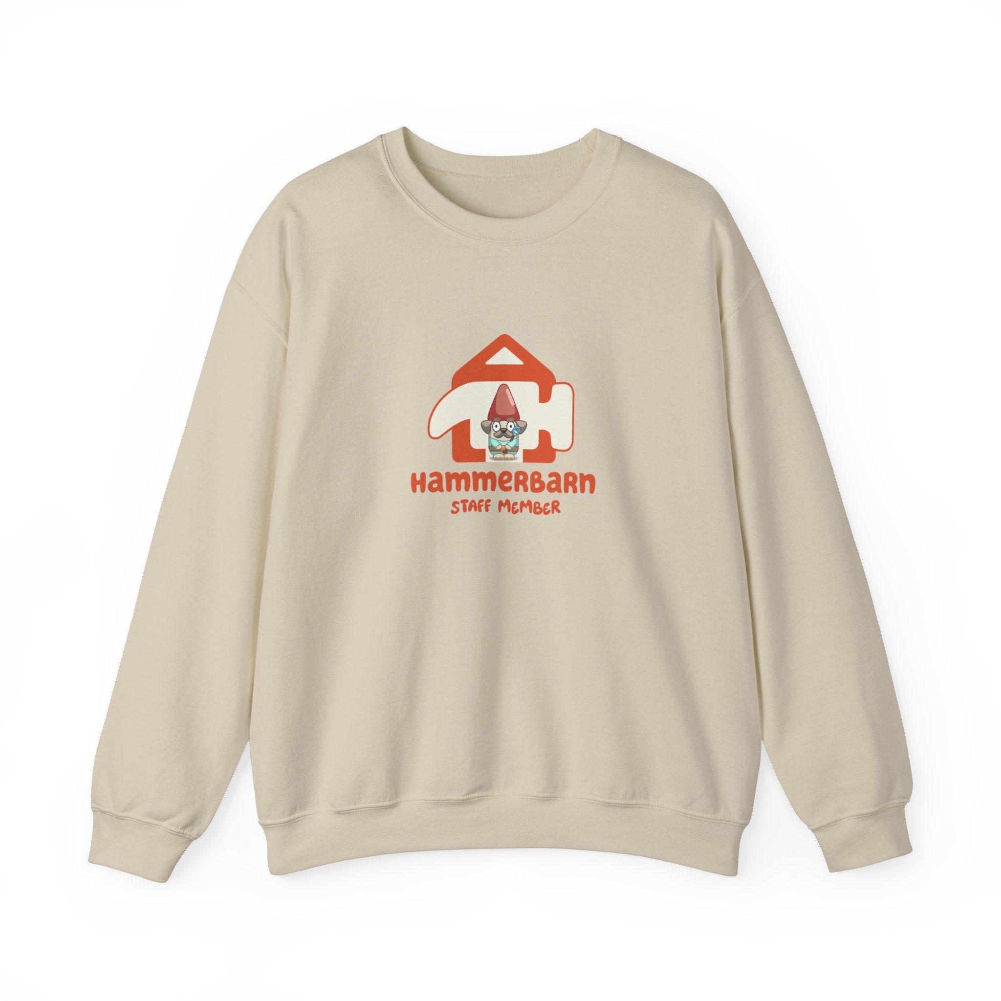 Hammerbarn Staff Member Bluey Bingo Bandit Chili Heeler Disney Kids Family TV Show Cartoon Mom Dad Unisex Crewneck Sweatshirt