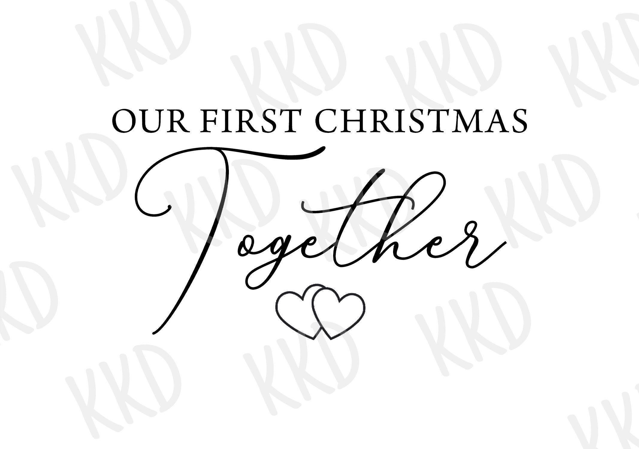 Our First Christmas Together Svg, Newlywed Svg, Christmas Ornament Svg, Mr And Mrs Svg, Christmas Decor Svg, Cricut Silhouette Cut Files