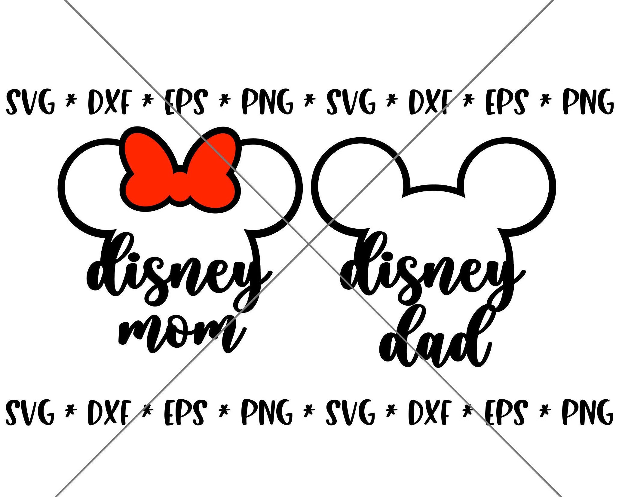 SALE!! Mouse Mom Dad SVG, Disney svgs, DXF, eps, png Instant Download File, Disney World Family Trip svg, Disney Mom, Disney Dad svgs--MT08