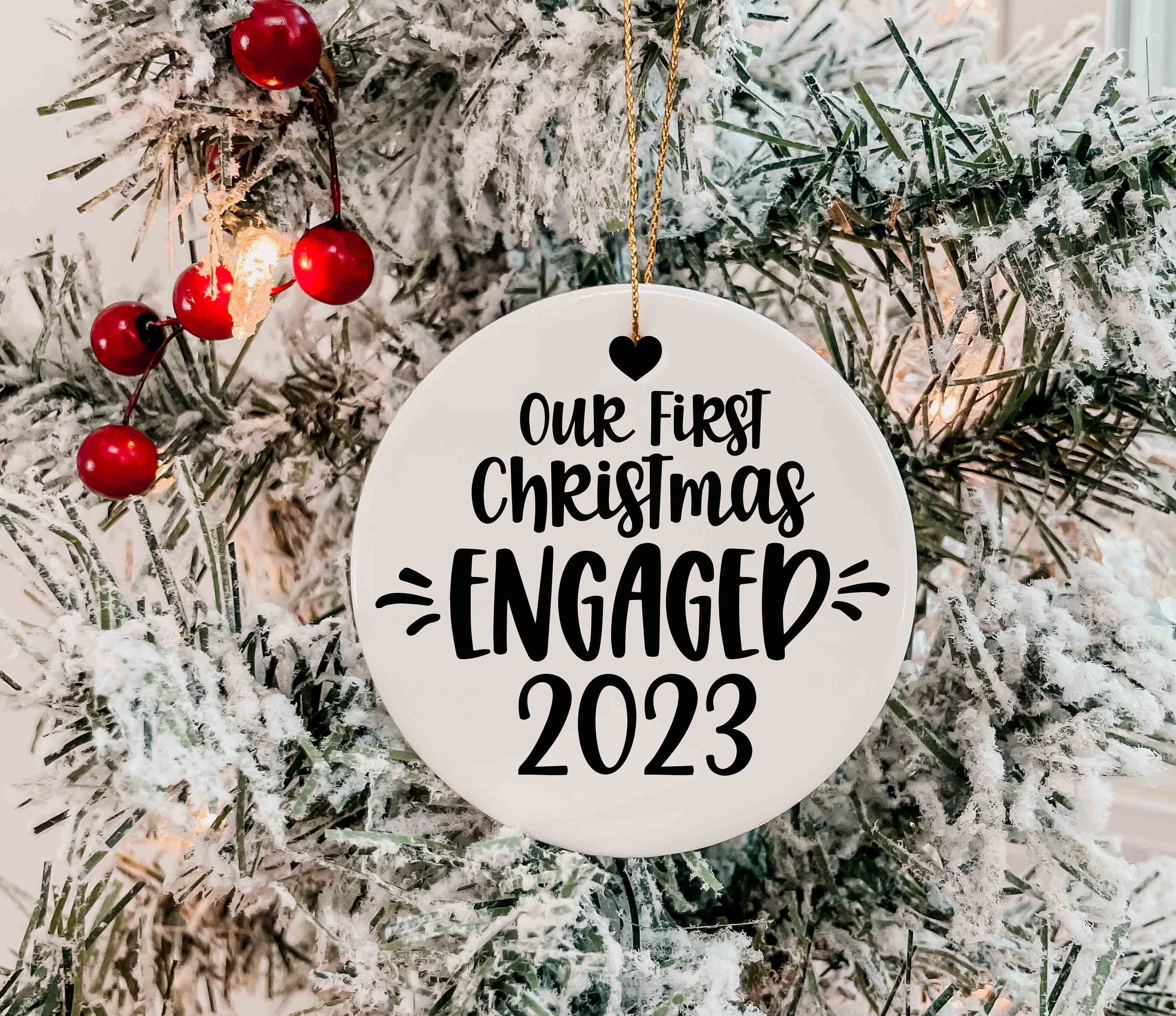 Our first christmas engaged svg, engagement ornament svg, christmas ornament svg, first christmas svg, newlywed christmas svg, xmas svg