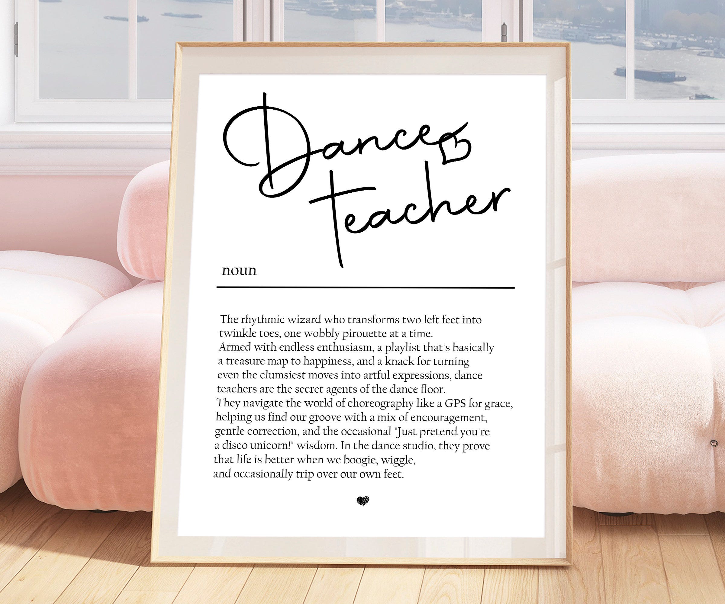 Dance Teacher Gift Dance Teacher Definition Print Dance Teacher Wall Art Dance Teacher Birthday Gift For Dance Teacher Retirement Gift