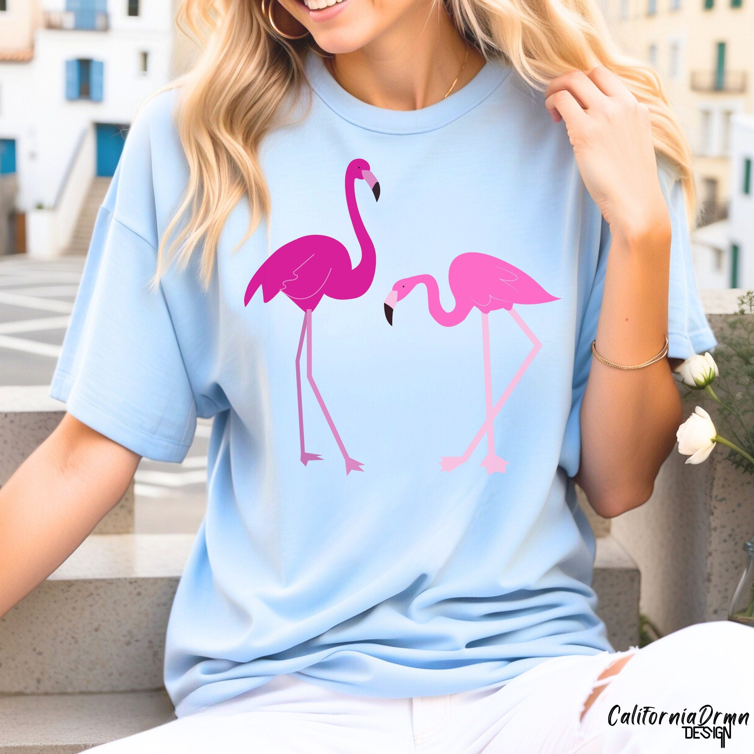 Pink Flamingo SVG, Pink Flamingo T-Shirt Gift, Pink Flamingo Clipart, Flamingo Lovers Tee, Beach Svg, Summer Cricut Designs SVG & PNG