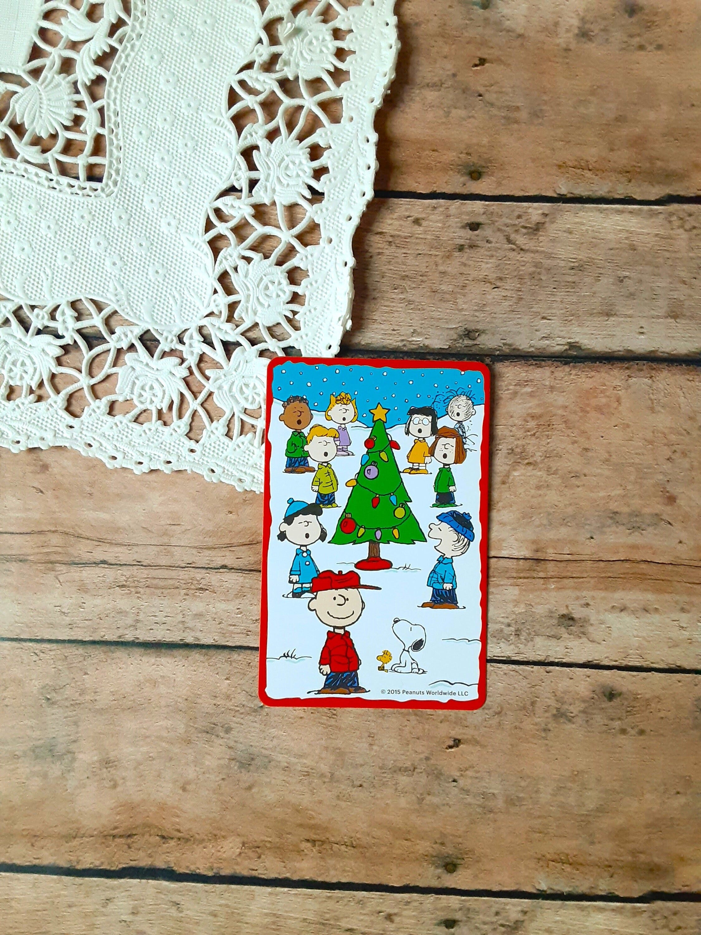 Vintage Playing Card, Junk Journal Element, Pen Pal, Retro Card Game, Card Swap, Journal Card, Game Ephemera, Peanuts Christmas, Mixed Media