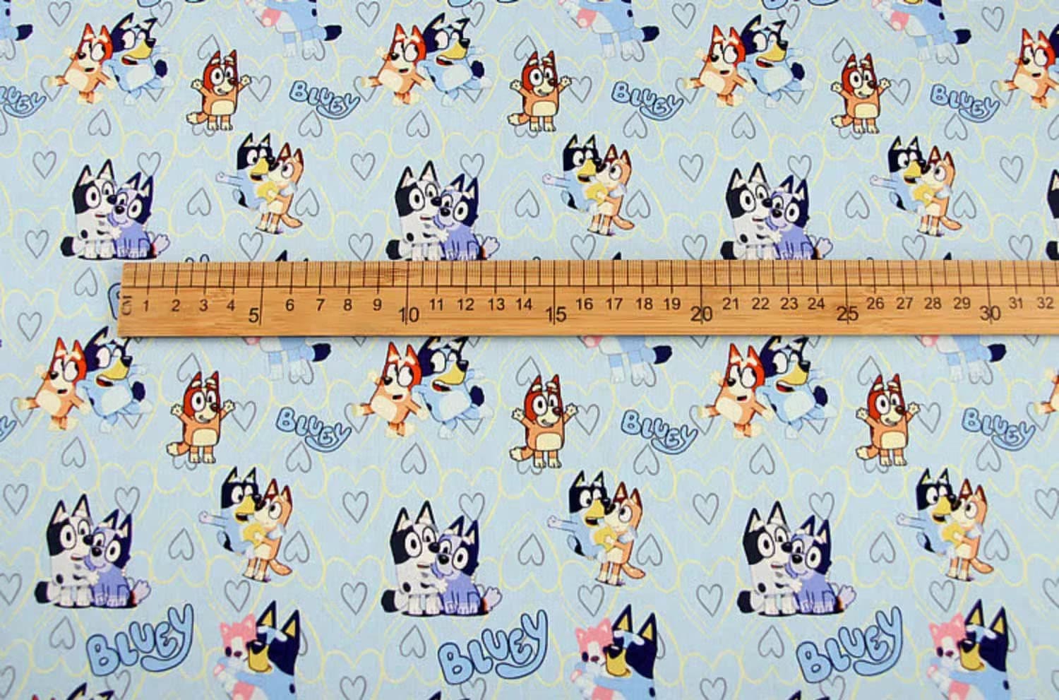 Bluey Fabric Blue Dog Fabric 100% Pure Cotton Cartoon Fabric By The Half Yard