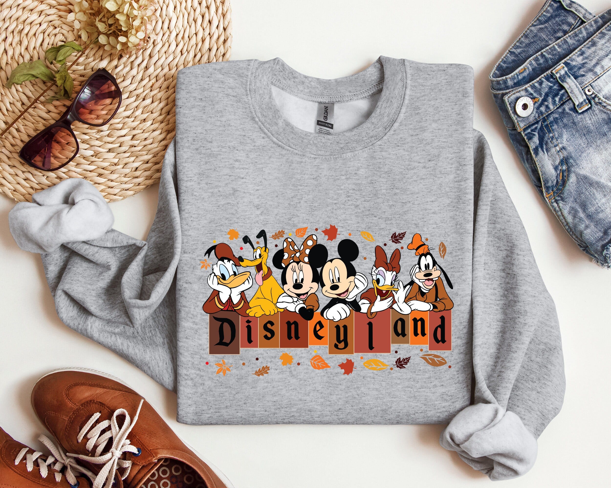 Disneyland Thanksgiving Sweatshirt, Mickey And Friends Thanksgiving Sweatshirt, Disney Fall Vibes Family Matching, Thanksgiving Gift