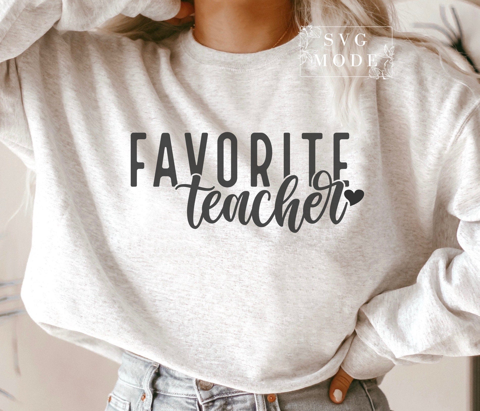 Favorite Teacher SVG PNG PDF, Teacher Life Svg, Teacher Shirt Svg, Teacher Svg, Teacher Appreciation Gift, School Leaver’s Gift, School Svg