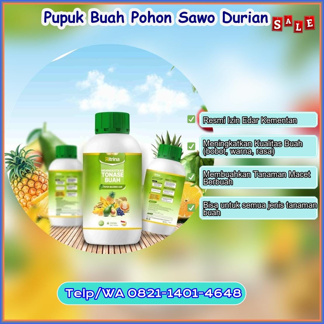 Pabrik Pupuk Buah Pohon Sawo Durian Resmi Berizin Edar