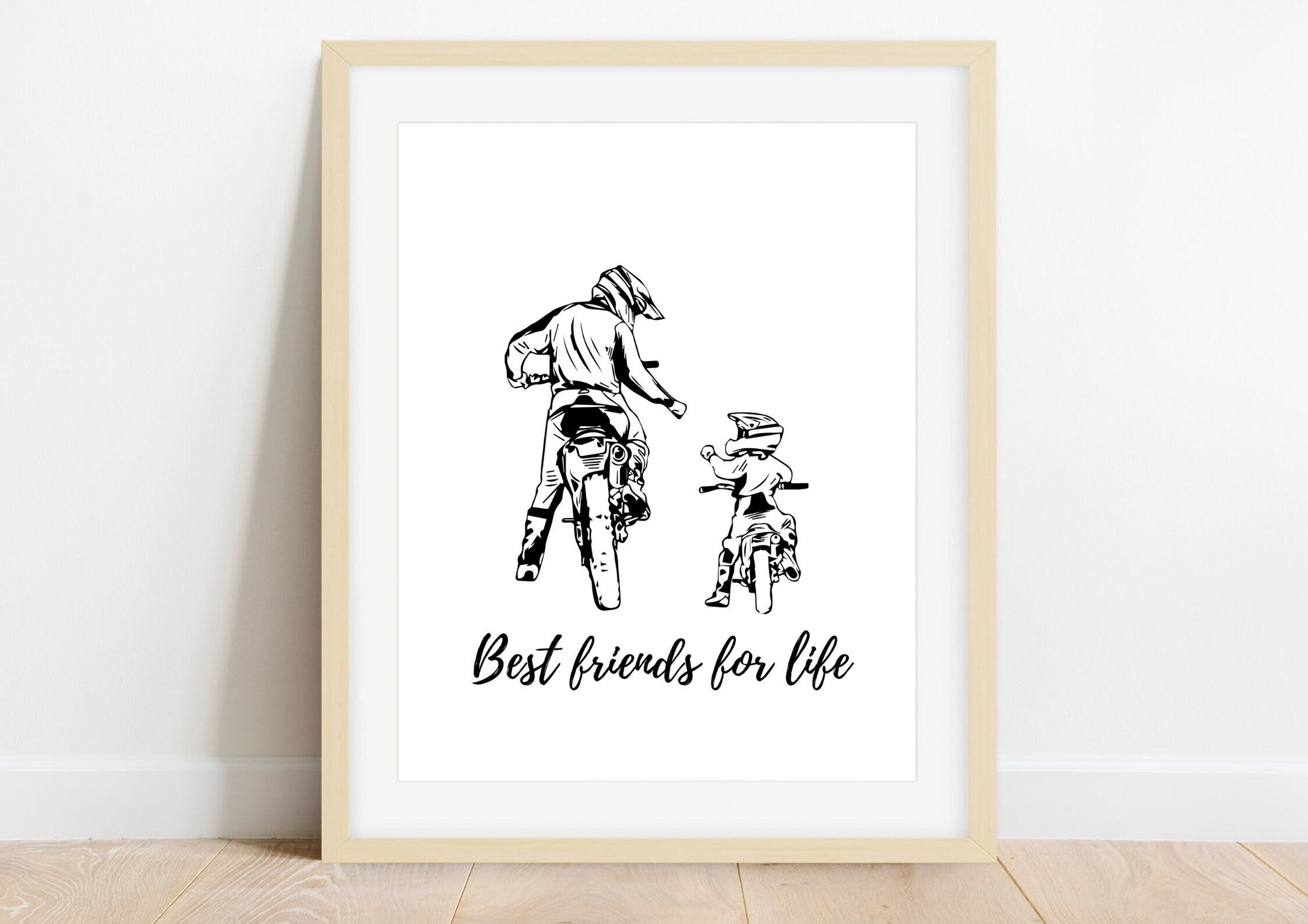 Best friends for life, Dirt Bike Print, Motocross Print, Gift for Dad, Fathers Day Gift, Instant Digital Download