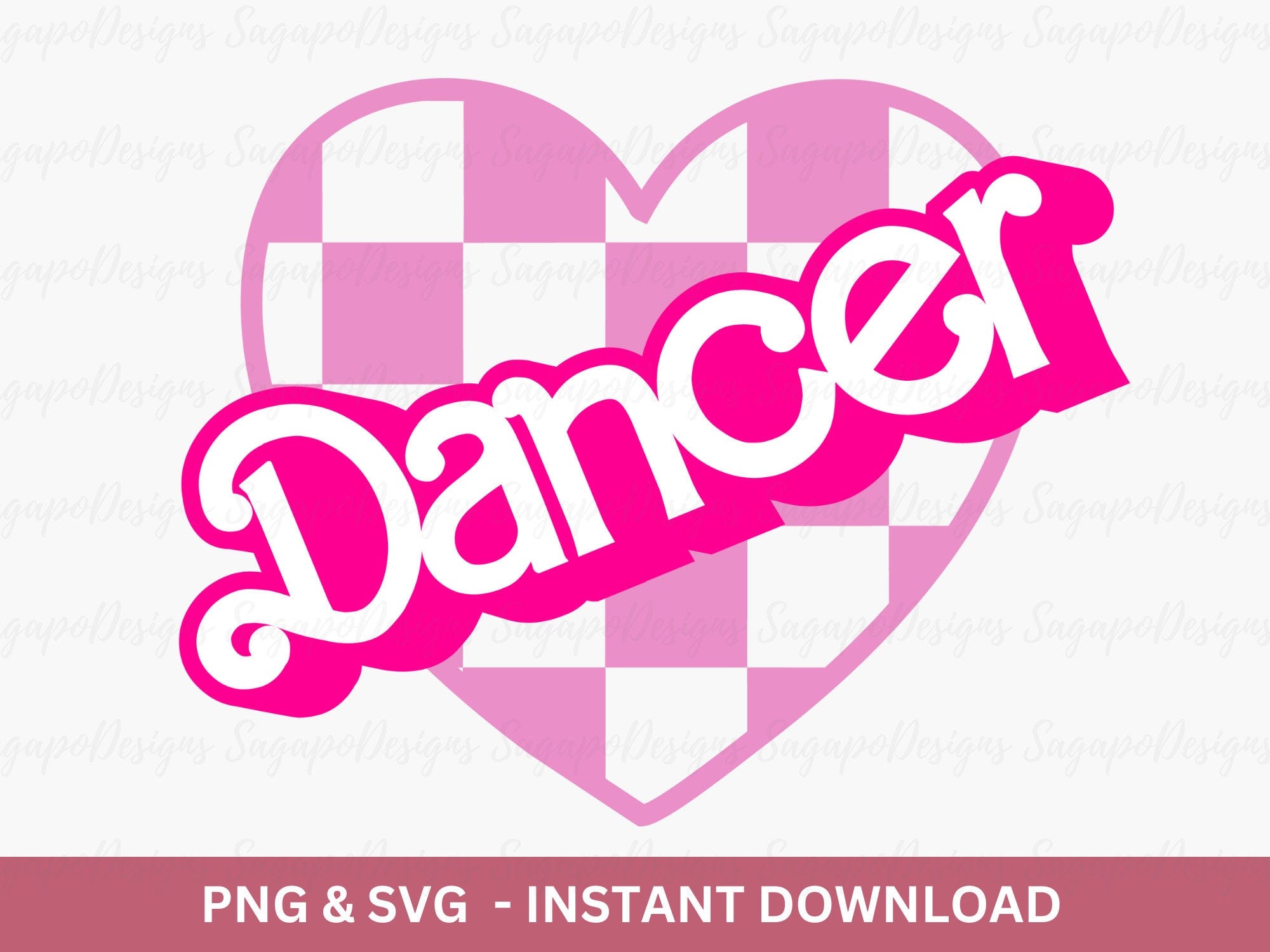 Dancer Barbi SVG Barbi Font SVG Pink Checkered Heart Dance Svg Babe Retro Dancer 2023 In My Ballerina Era Pink Doll Svg Jazz tap Ballet