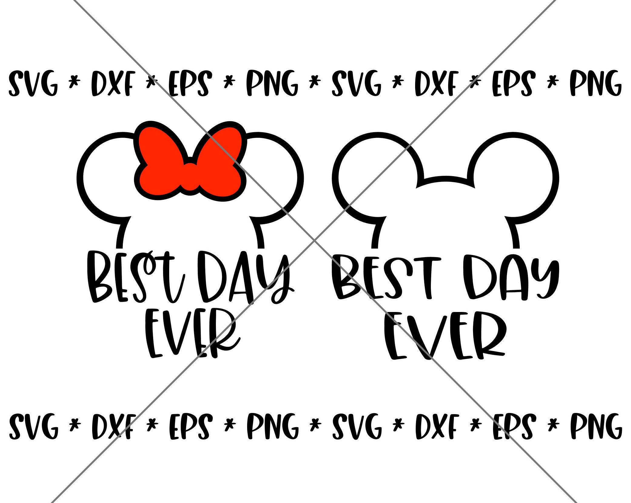 SALE!! Mouse Best Day Ever SVG, Disney svgs, DXF, eps, png Instant Download File, Disney World Family Trip svg, Disney Bound Mouse svg--MT19