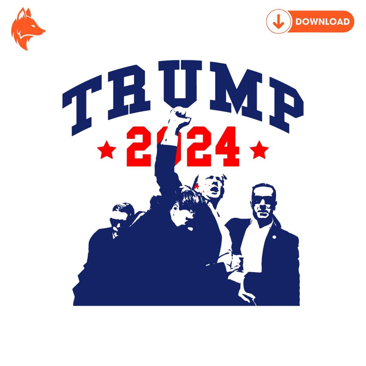 Free Trump 2024 Support For President SVG