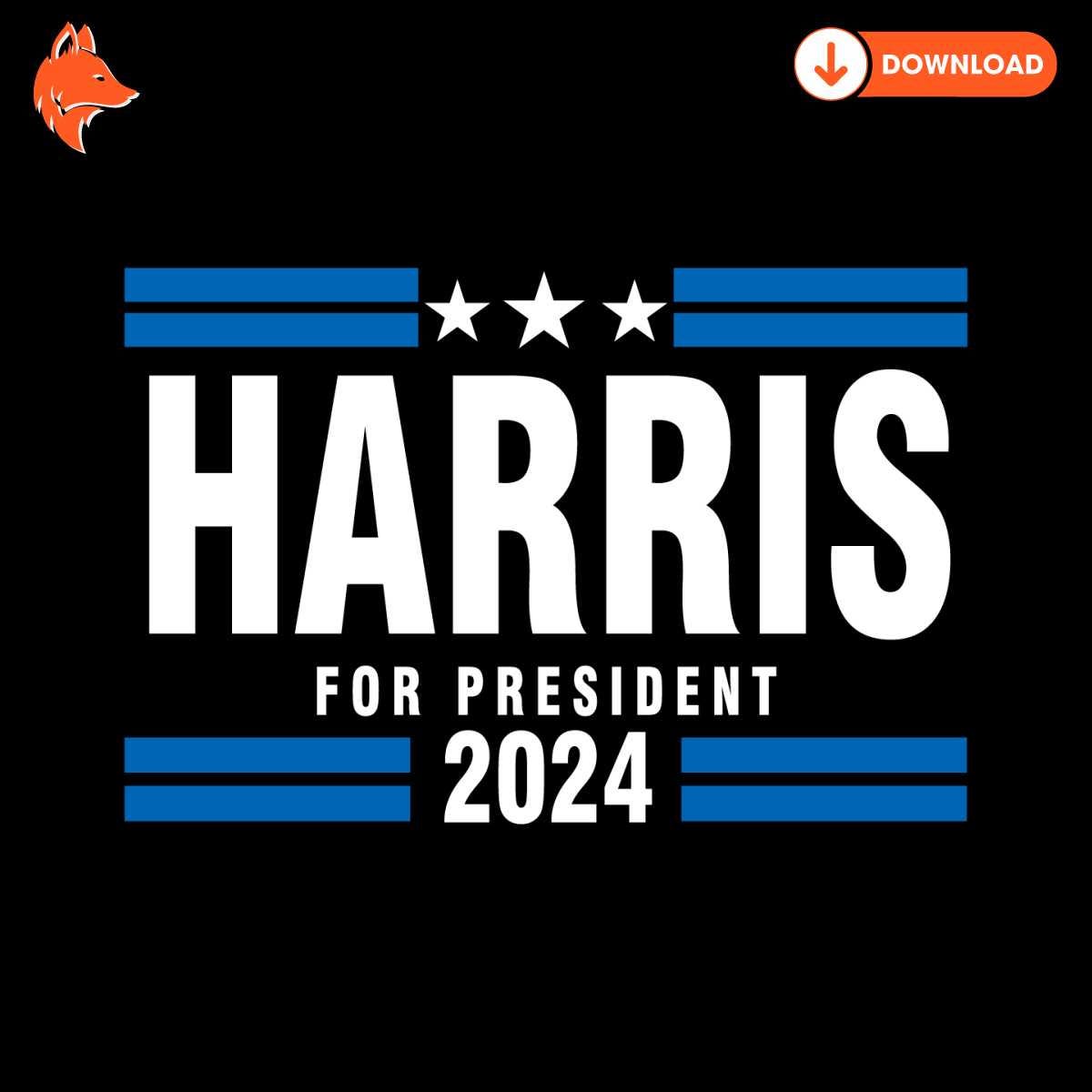 Free Harris For President 2024 Kamala Harris Campaign SVG