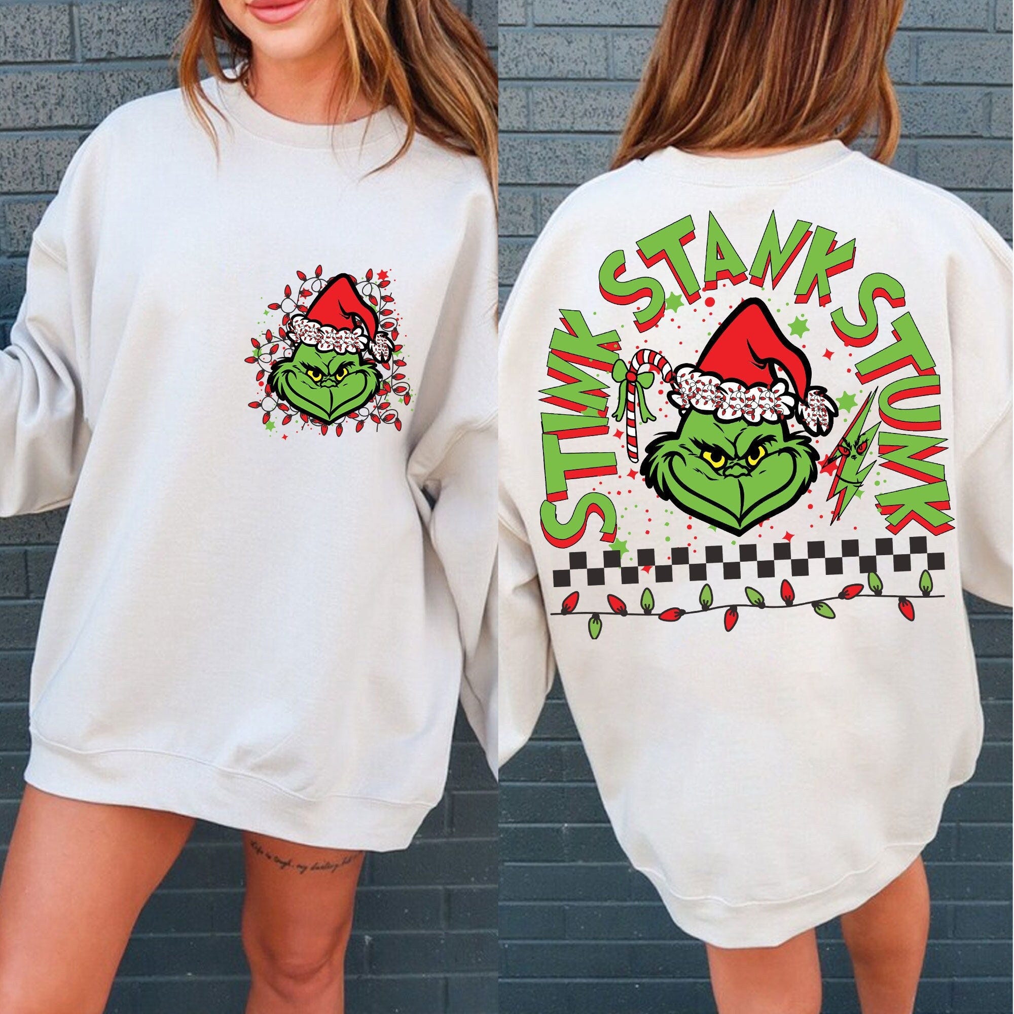 Retro Christmas SVG PNG, Stink Stank Stunk Grinch SVG , Christmas Svg, christmas shirt design, Grinch  svg png , Grinch shirt designs