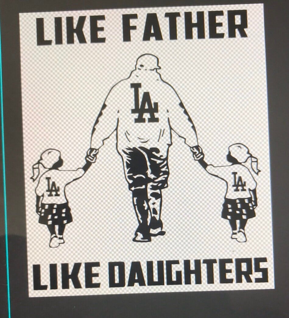 Like Father Like Daughters Dodgers T-shirt