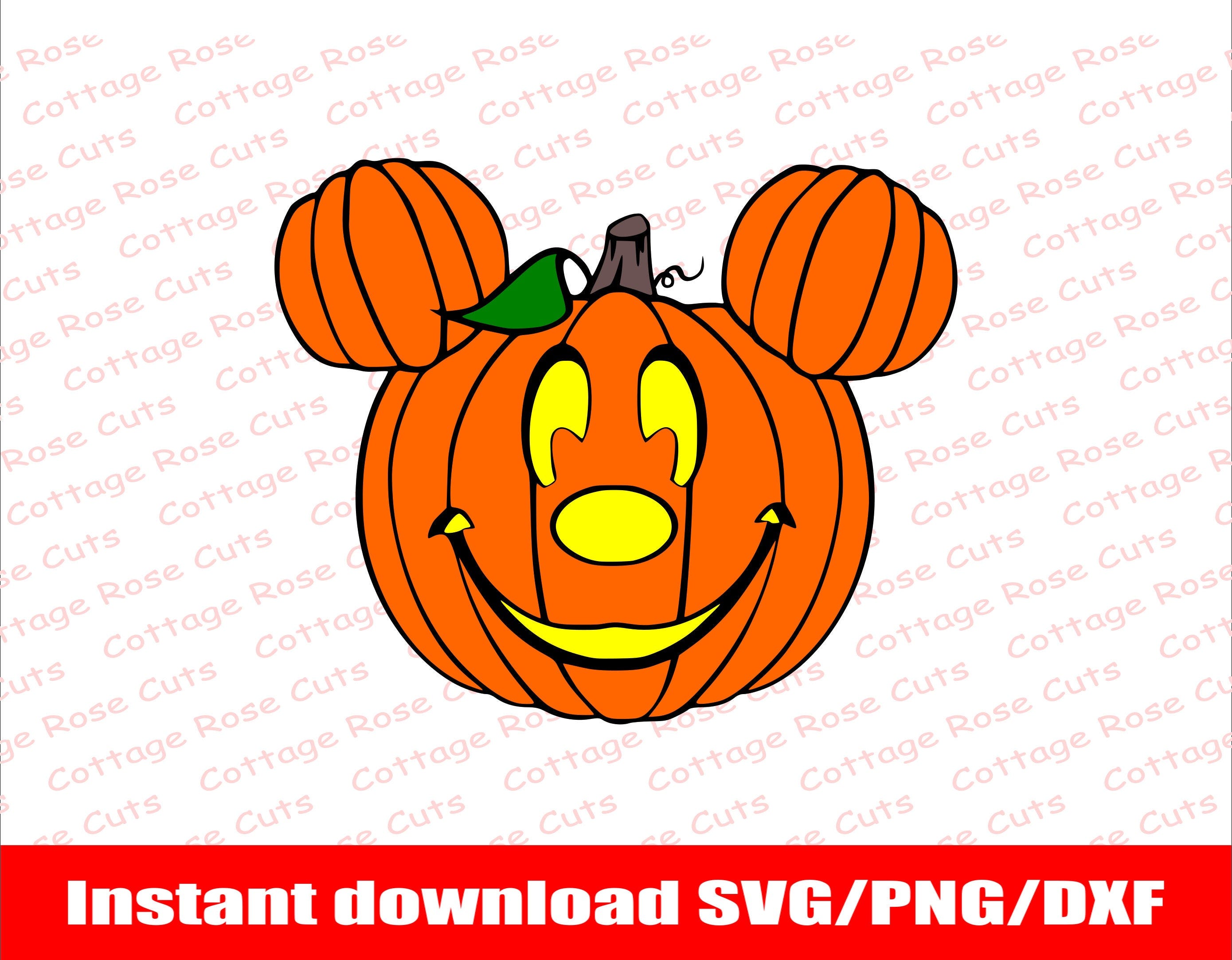 Mickey Mouse Halloween Pumpkin Head SVG, Instant download for Cricut and Silhouette, digital cut file, Dxf, Png, Svg