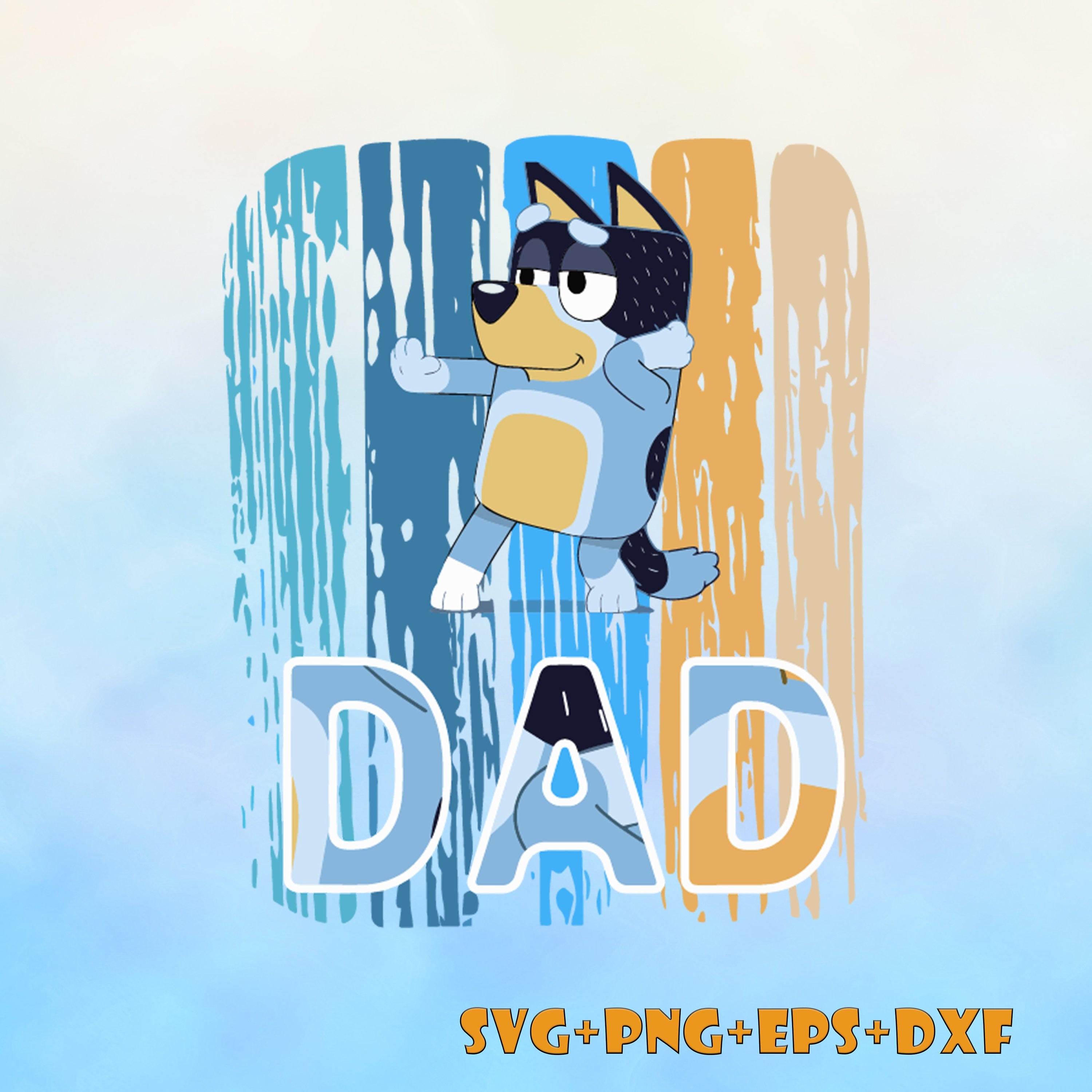 Funny Bluey Dad Dancing Bandit Heeler SVG , Bluey Cartoon Fathers Day, Happy Fathers Day svg png, Bluey Png, Bingo Image Bundle