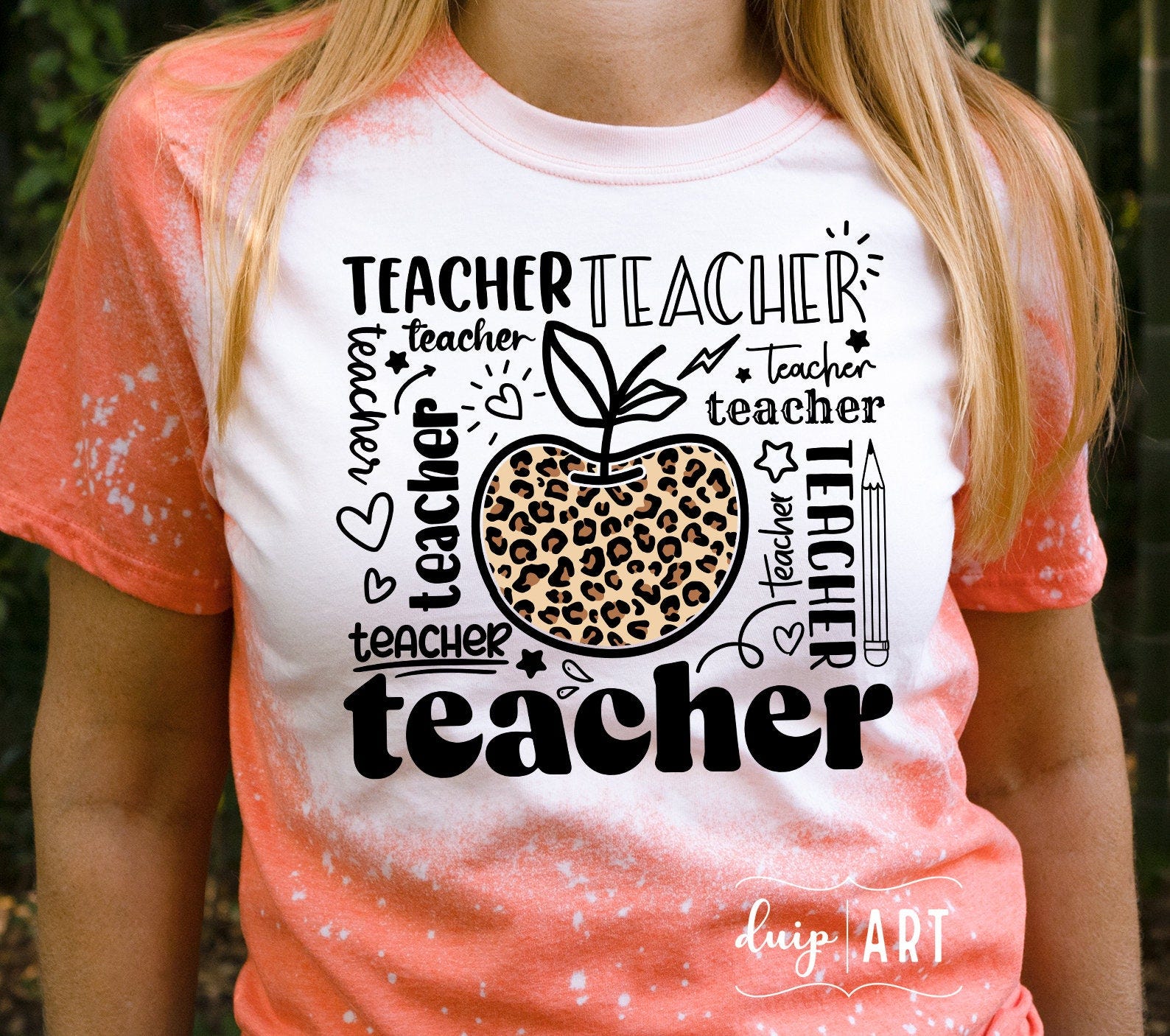 Leopard Teacher SVG, Teacher Typography svg, Teacher svg, Back To School svg, Cricut svg, Sublimation PNG, Teacher Life svg,Teacher Mode svg