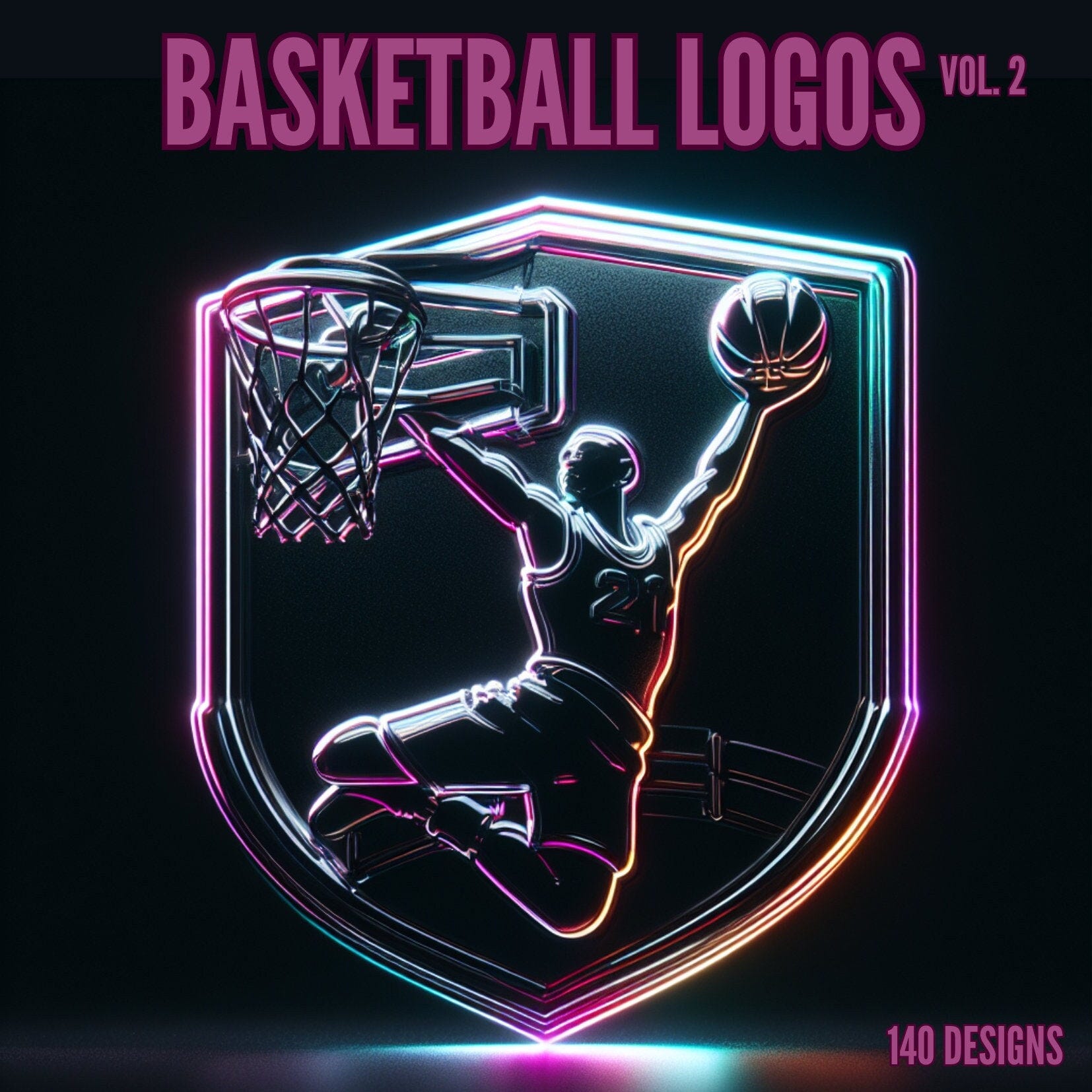 140+ Basketball Logo Designs | Bundle | Free Commercial Use | Basketball JPG | Instant Download