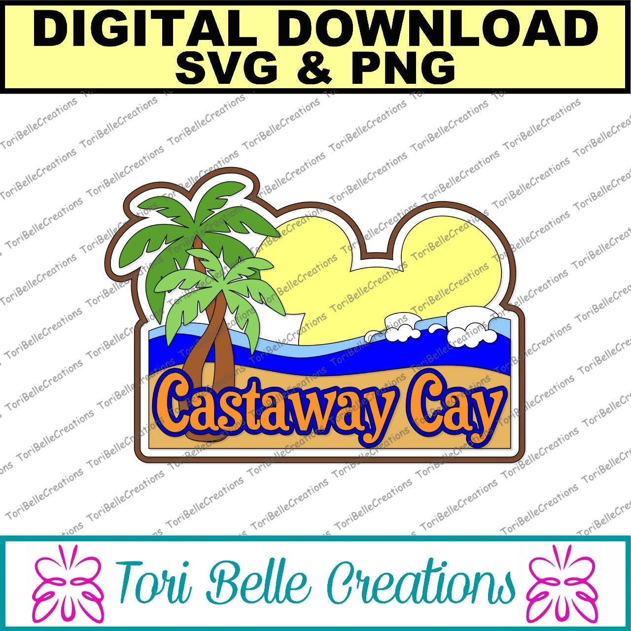 Digital SVG Cut File  Die Cut SVG Scrapbook Title Digital Cutting File for Scrapbook Pages .svg ~ Castaway Cay Title
