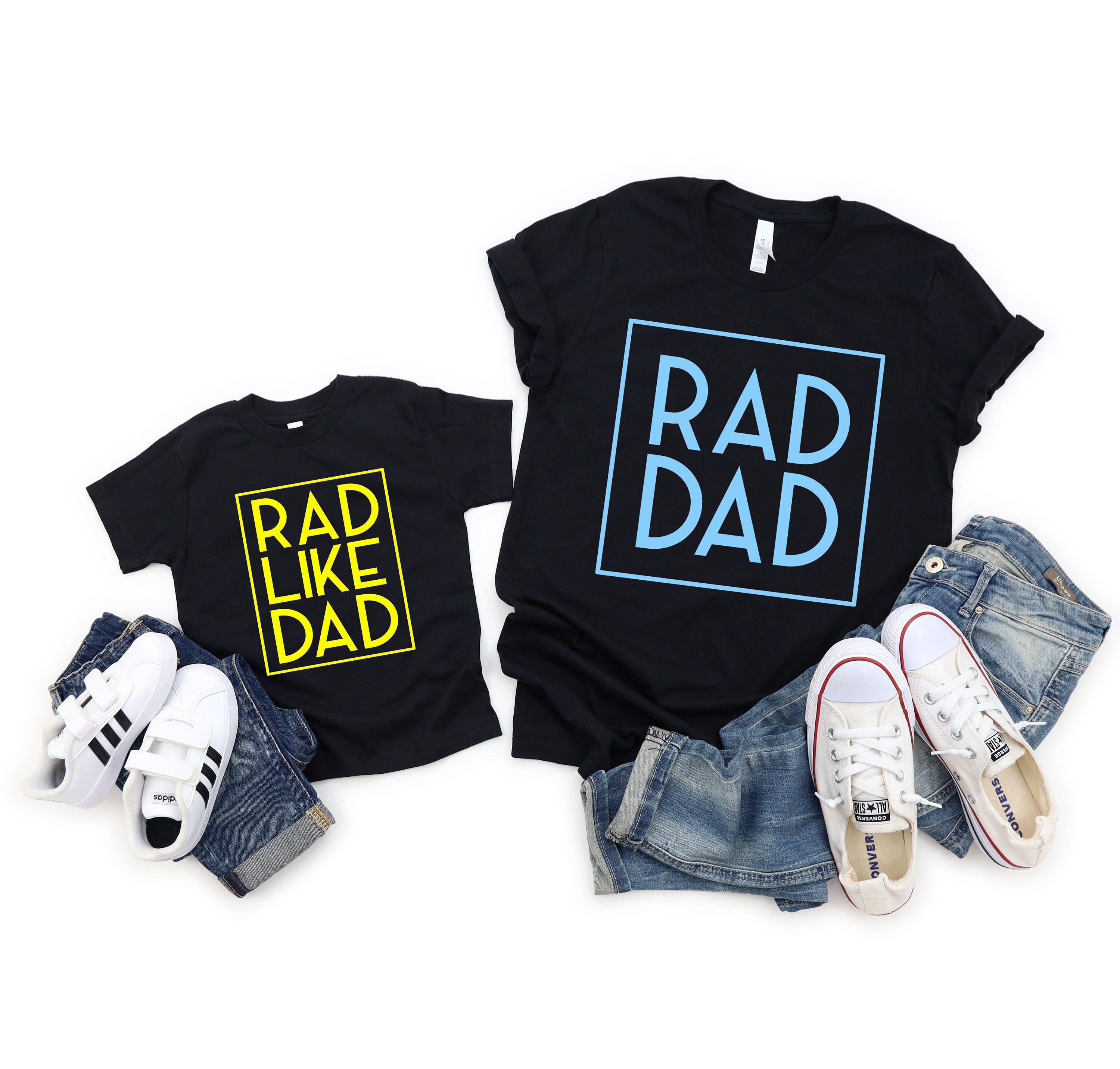 Dad and son shirt set, rad dad shirt, rad like dad shirt, daddy and me matching shirts, fathers day gift for dad and baby shirt set