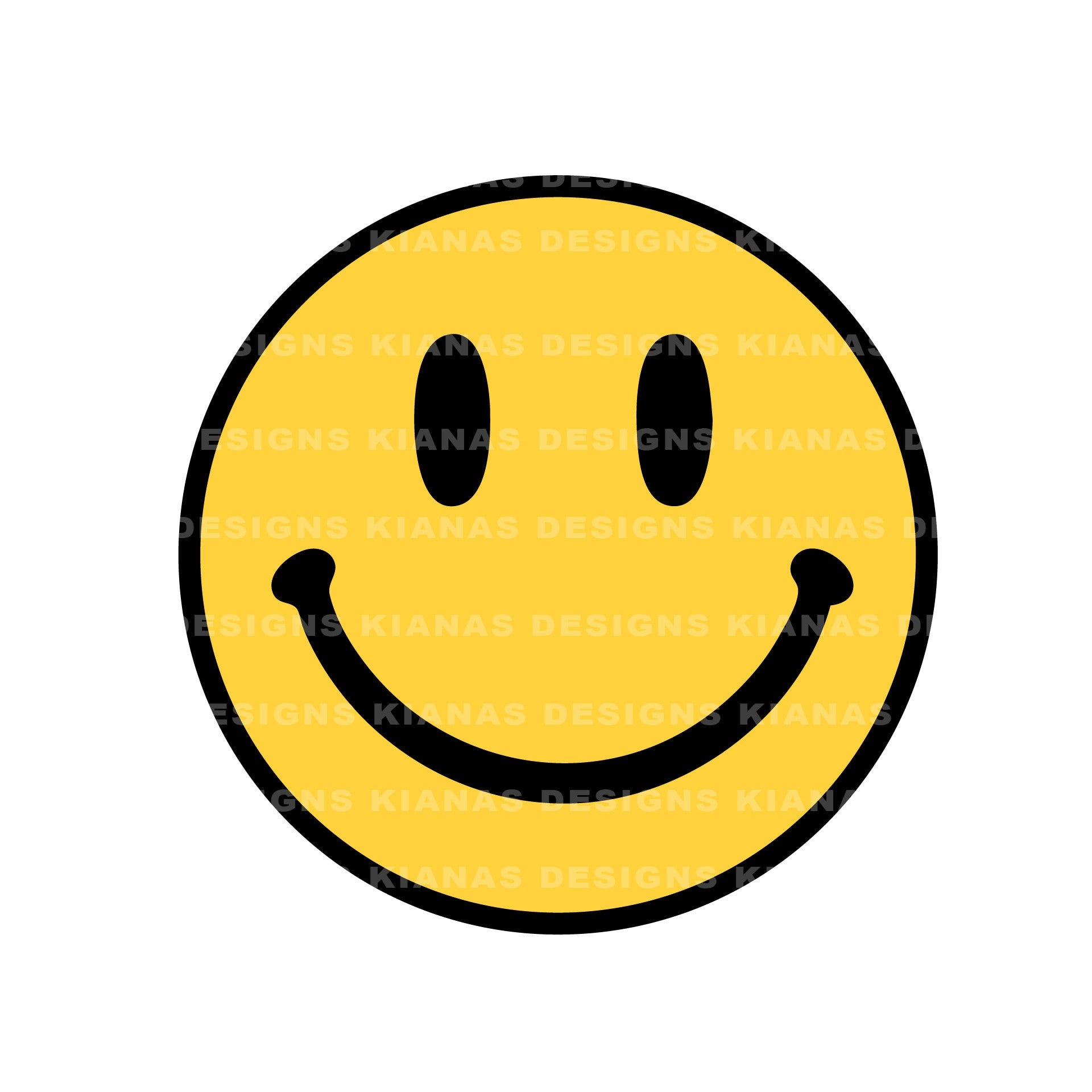 Smiley Face File | Yellow / Happy Face / Digital / Clip Art / Vinyl / Cricut SVG JPEG PNG / Instant Download / Cut File / Silhouette