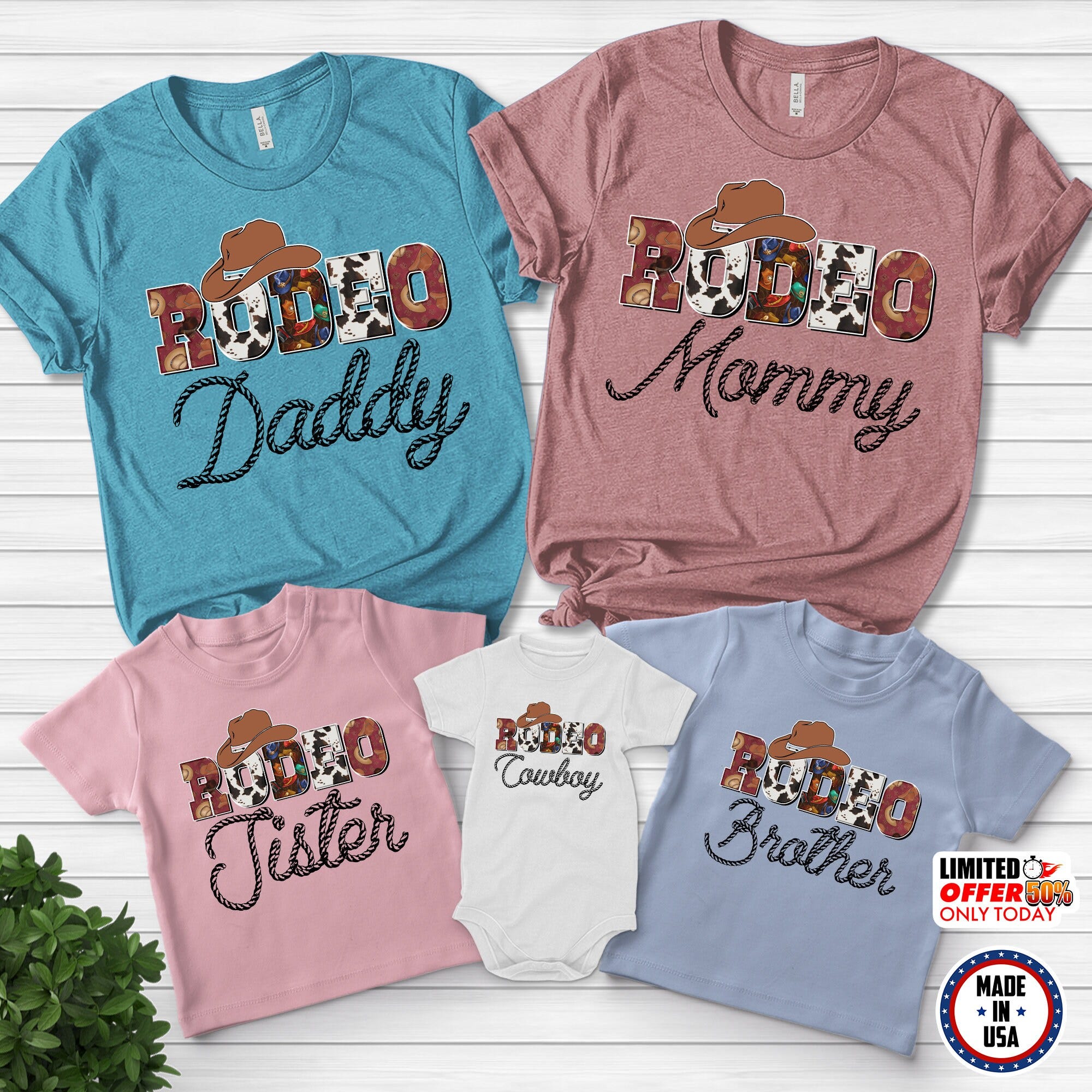 Family Matching Rodeo Shirts - Rodeo Matching Shirts, Family Rodeo Shirt,Matching Tees,Cowboy Birthday Shirt,Farm Themed Birthday N-31052307