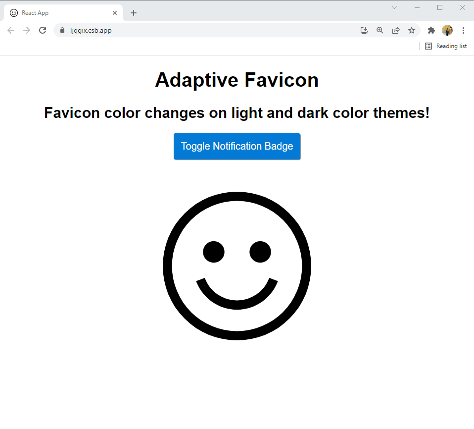 Adaptive Favicon for Modern Web Apps in React