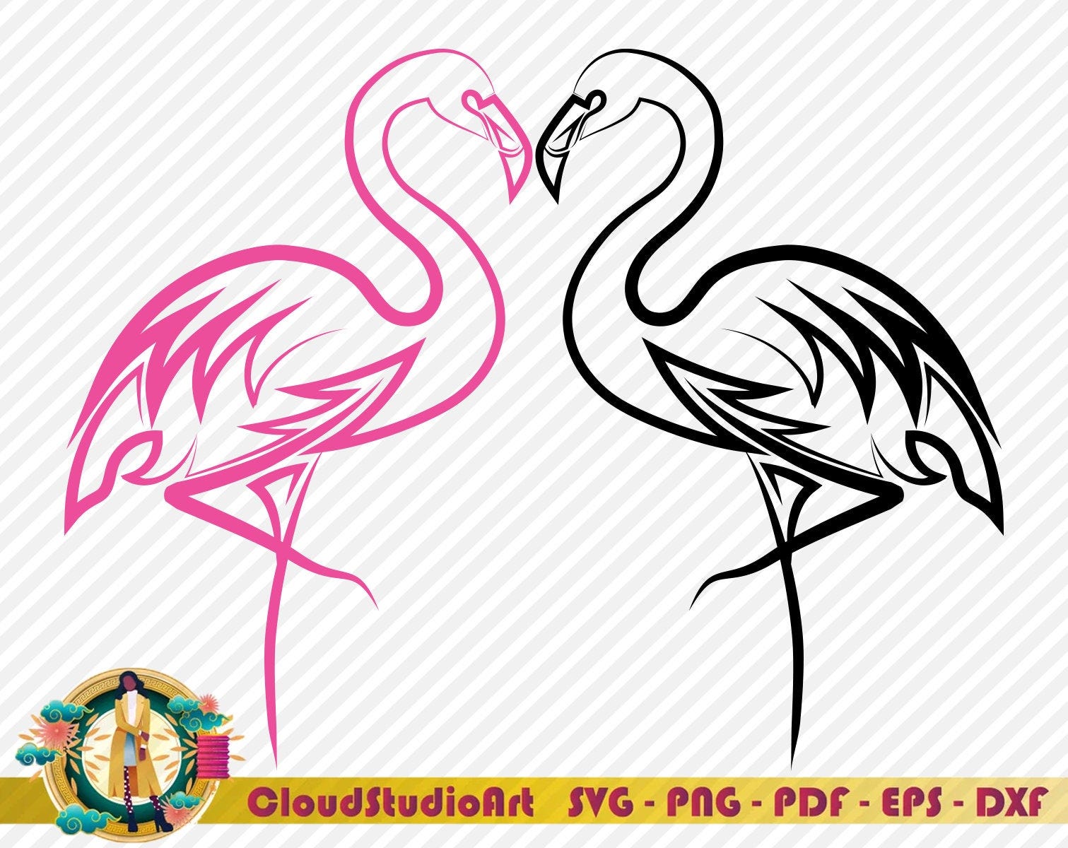 Flamingo Svg, Flamingo Clipart, Summer Svg, Tropical Svg, Vacation Svg,Cut Files For Cricut, Silhouette