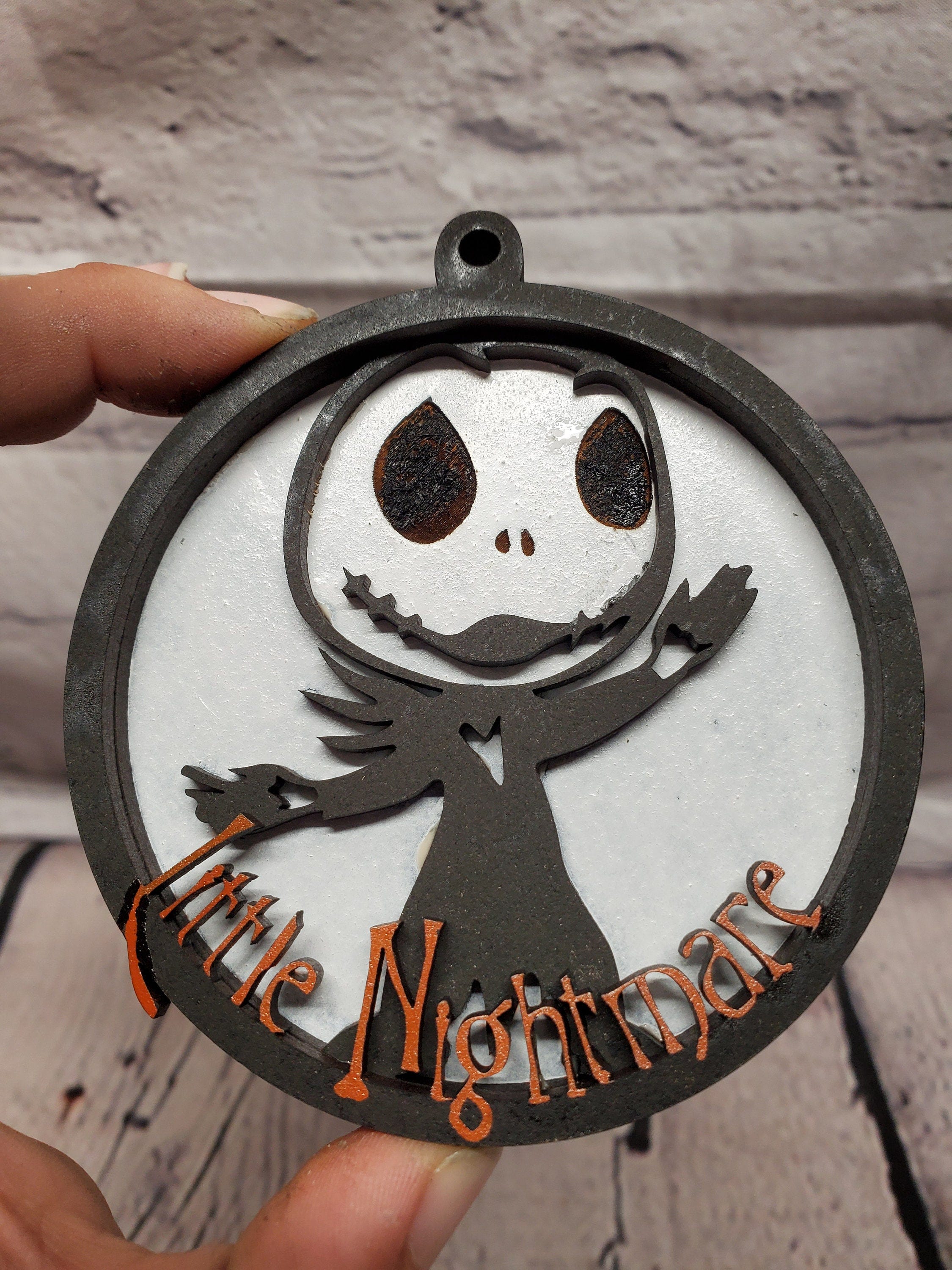 Little Nightmare Before Christmas Ornament SVG Digital File ONLY, EPS Glowforge Laser File