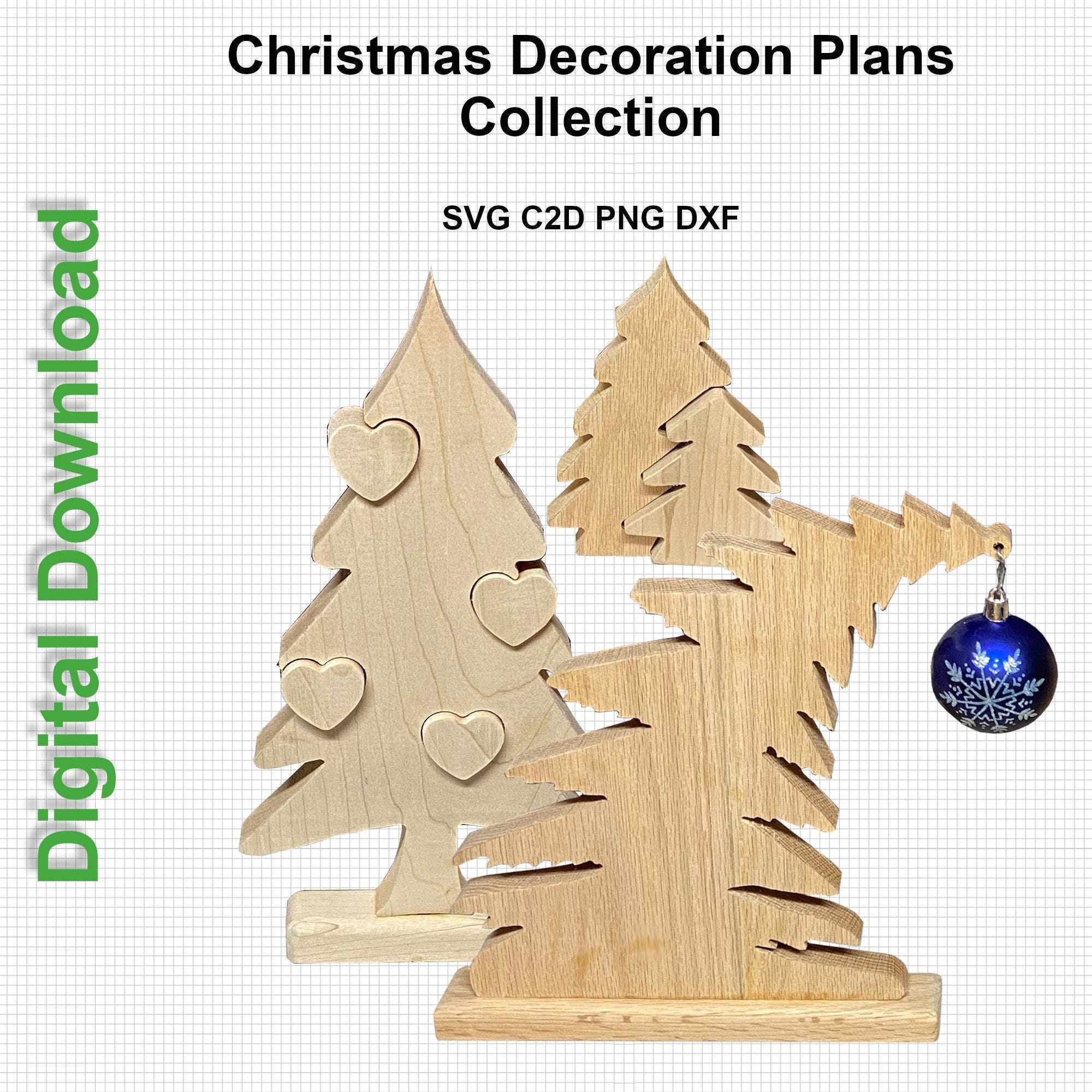 Complete collection Christmas woodworking cnc plans